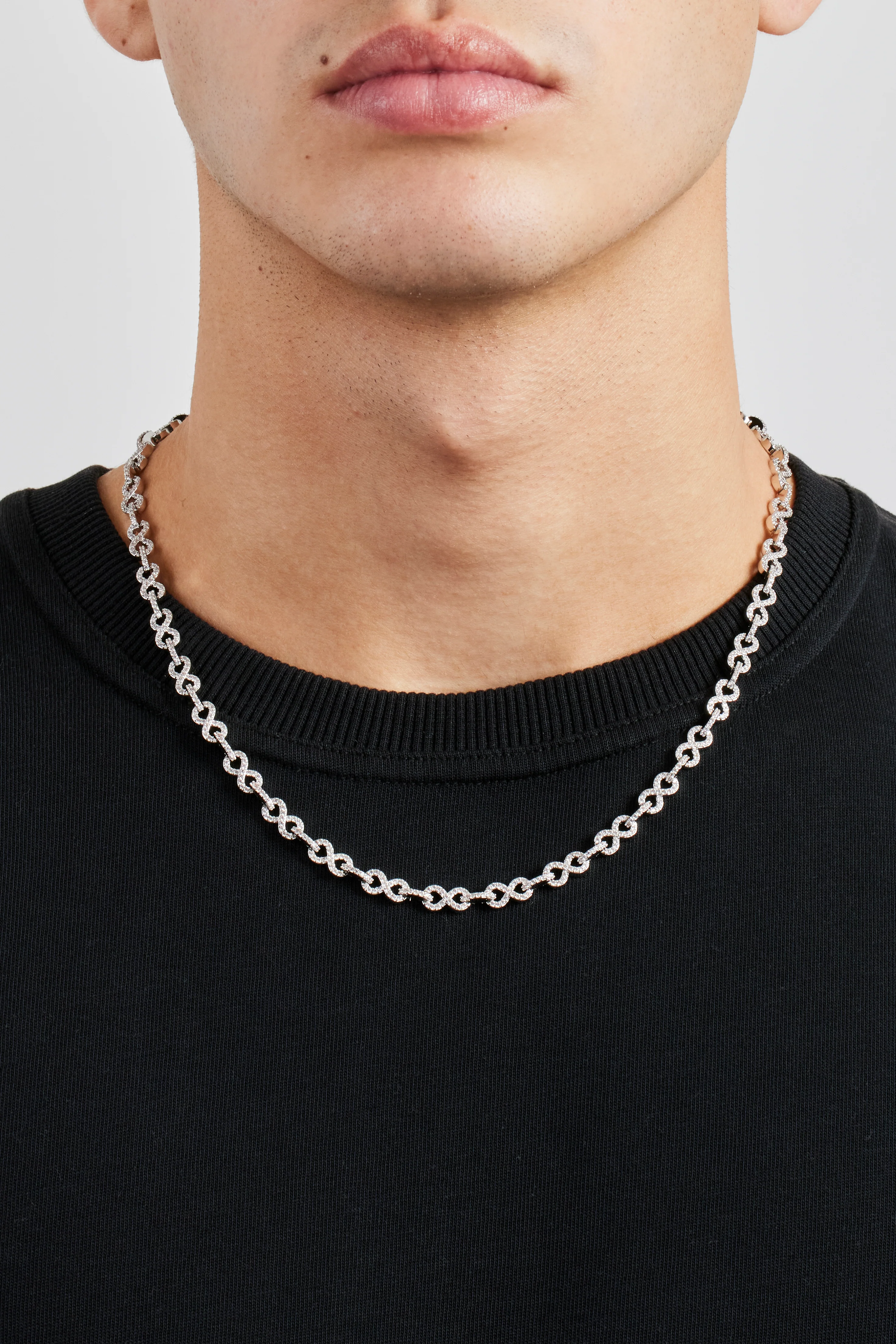 Iced Infinity Link Chain - 6mm
