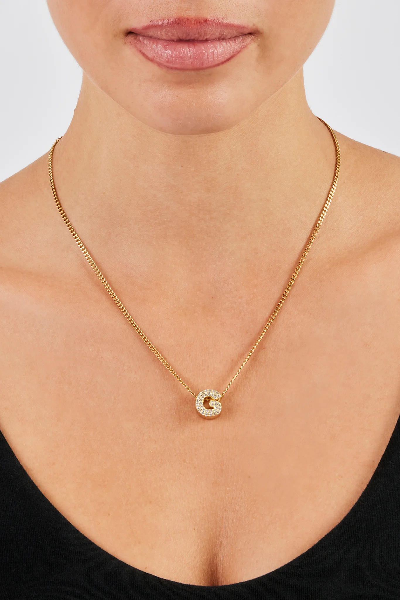 Iced Letter Pendant - 12mm - Image 11