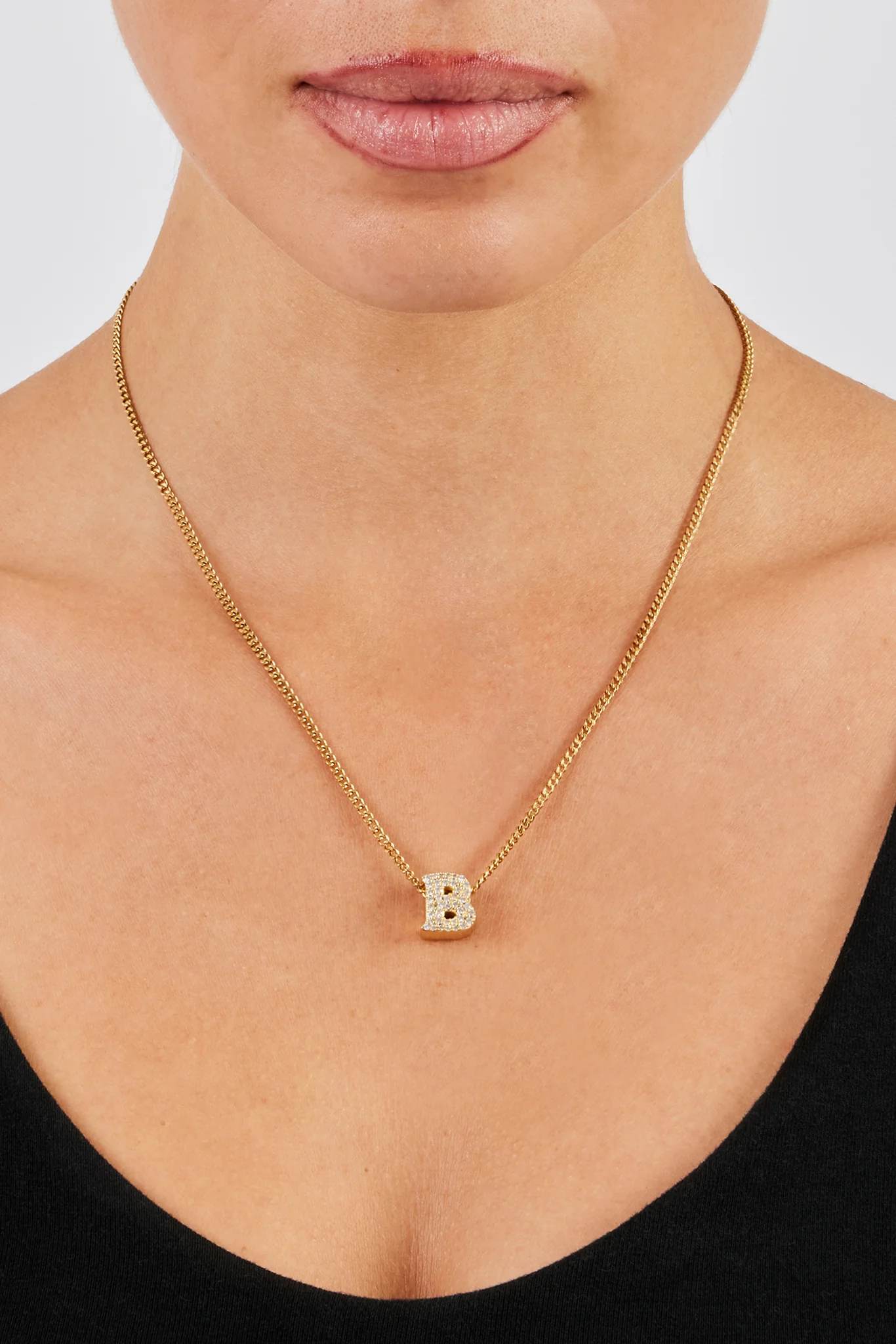Iced Letter Pendant - 12mm - Image 3