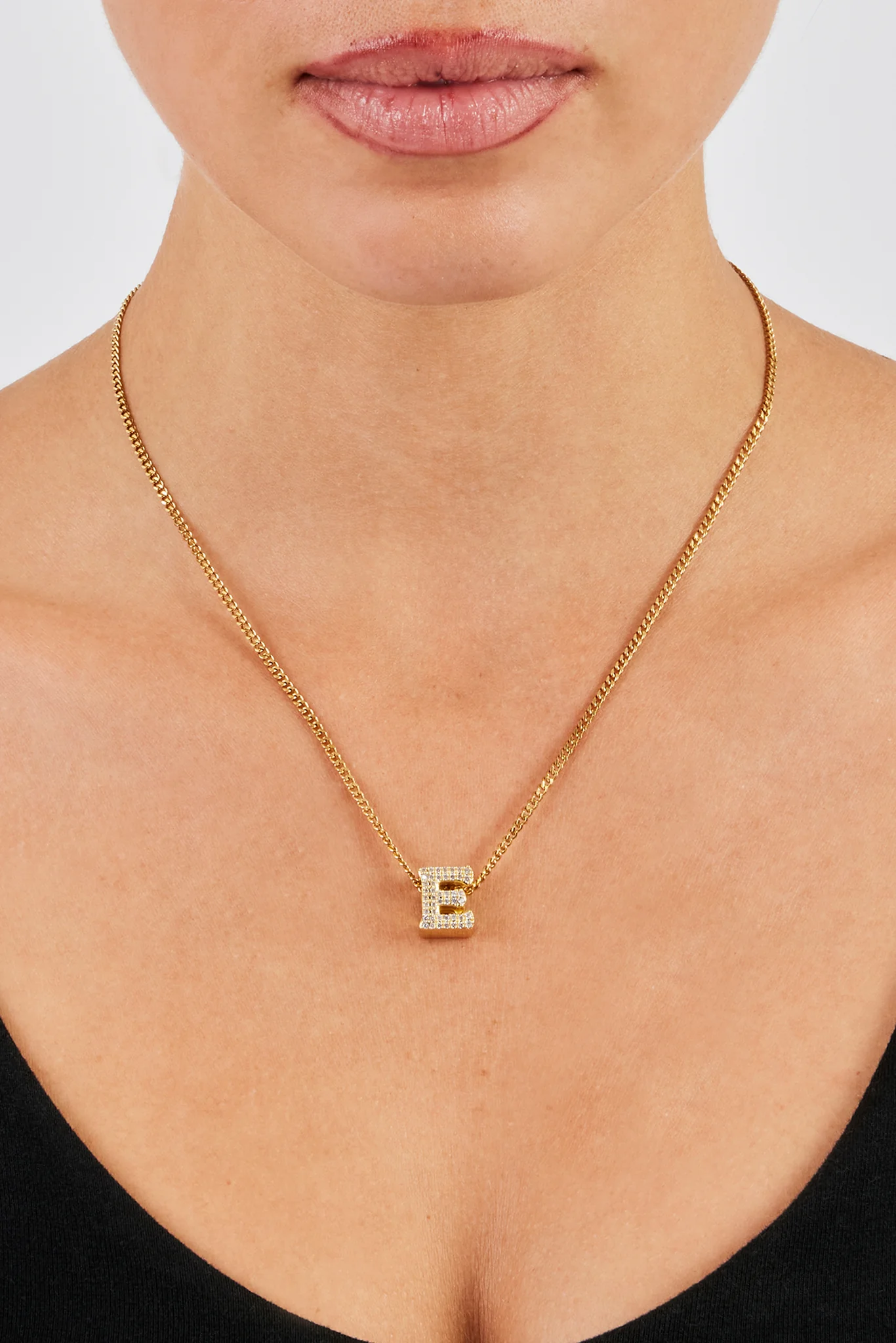 Iced Letter Pendant - 12mm - Image 9