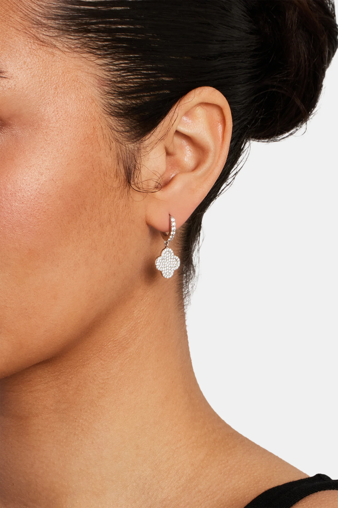Iced Motif Drop Earrings - Image 2