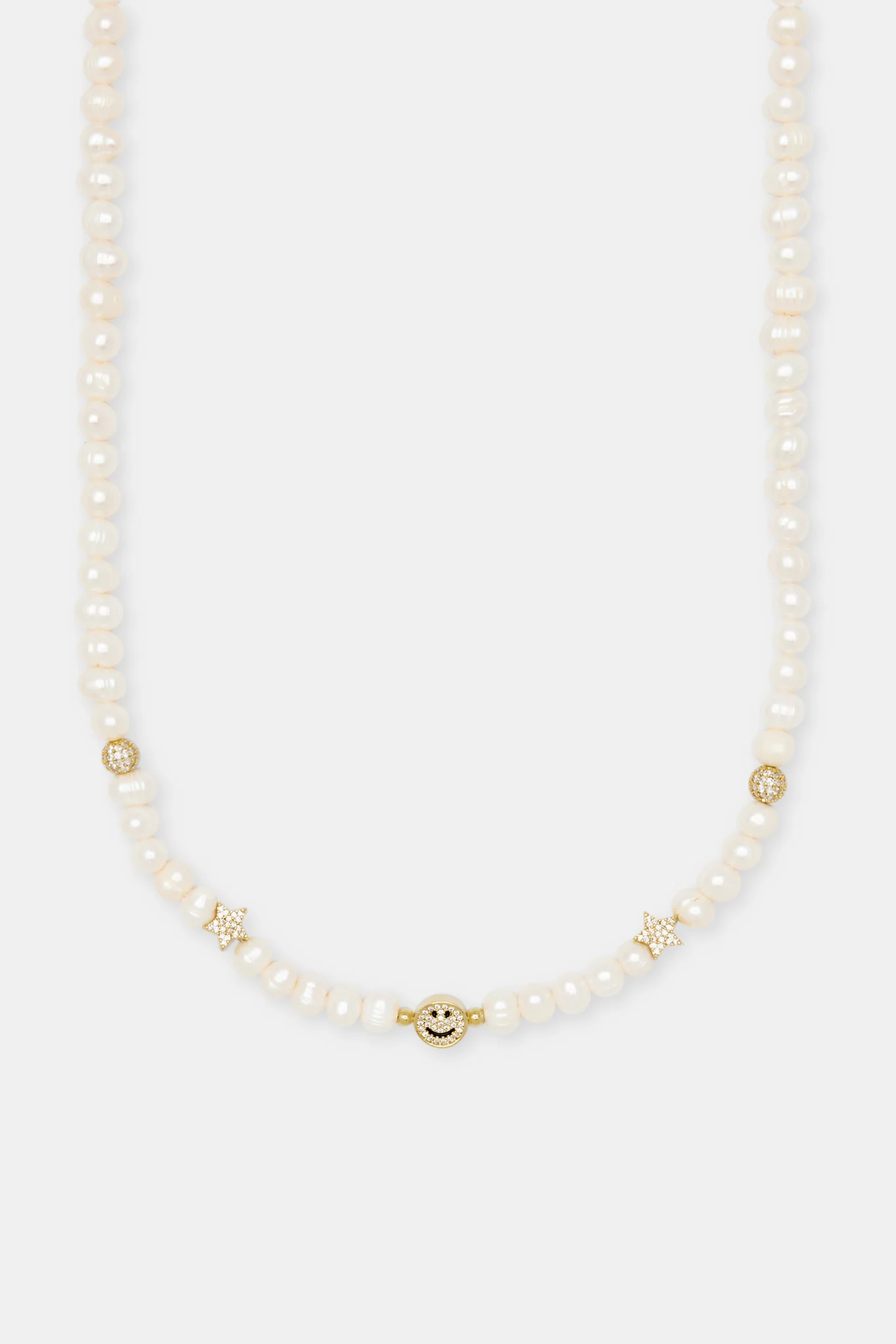 Iced Motif Freshwater Pearl Necklace - Image 2