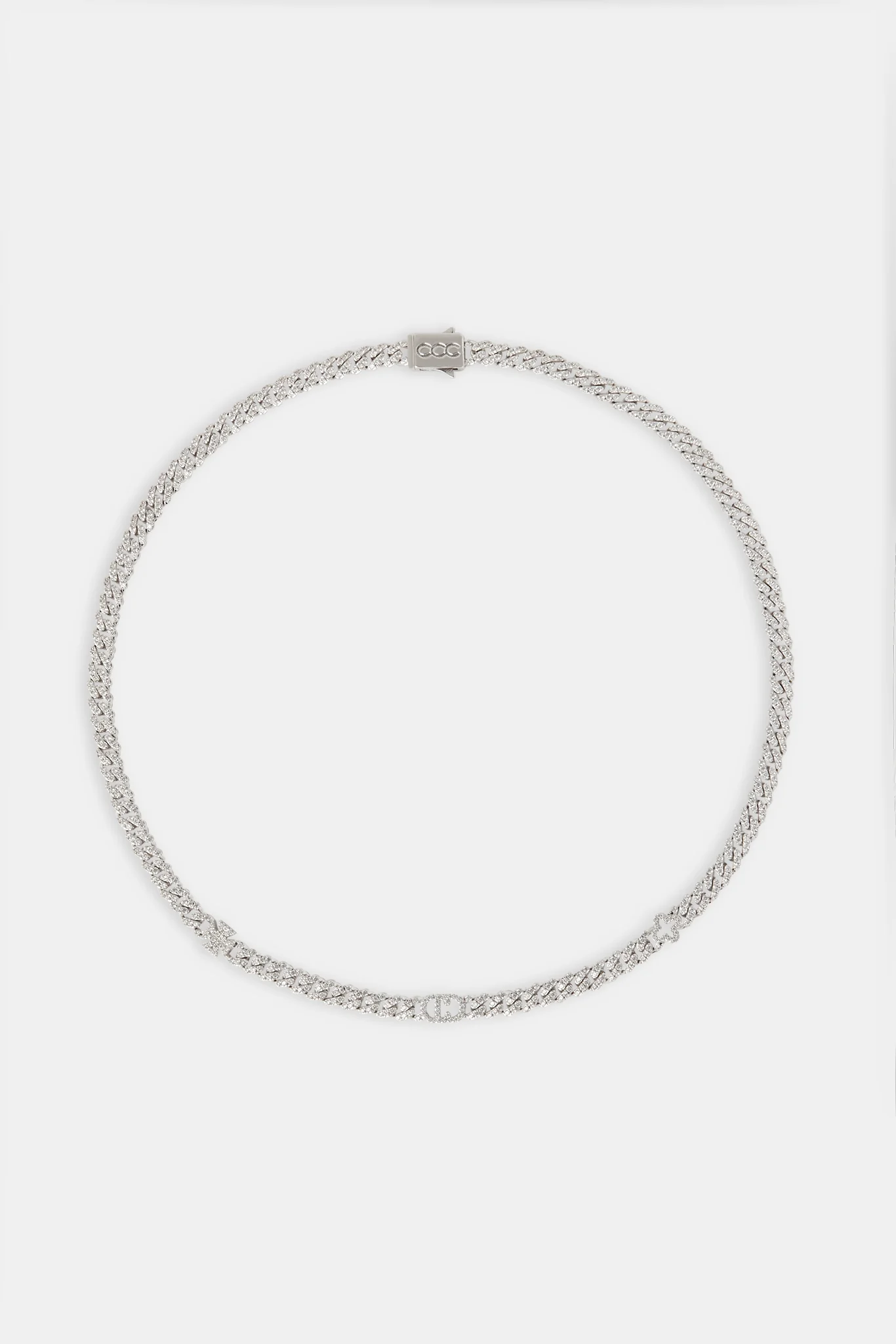 Iced Motif Outline Prong Cuban Chain - 8mm - Image 3
