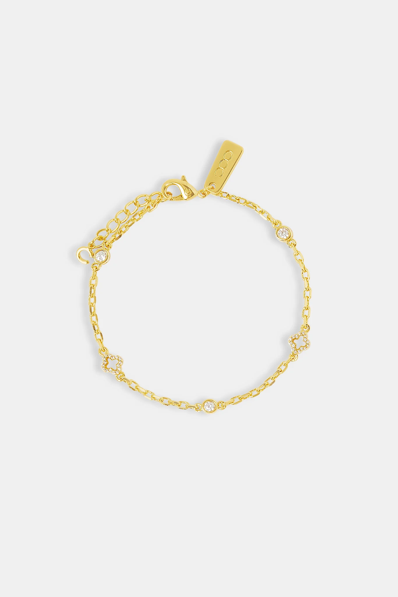 Iced Motif Outline Rolo Bracelet - 6mm - Image 2