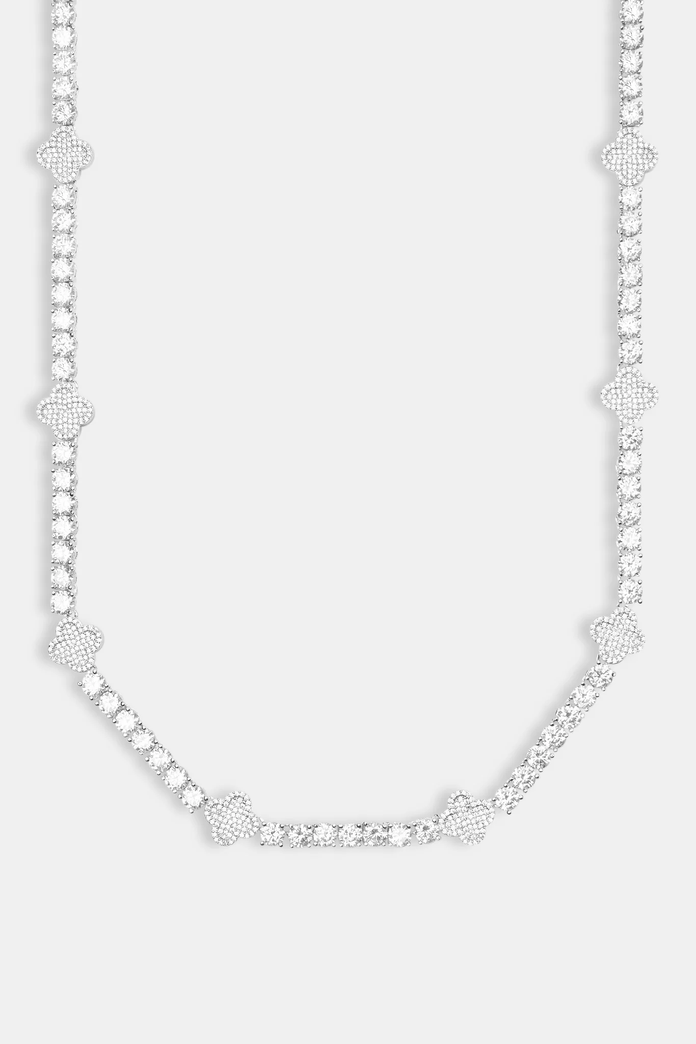 Iced Motif Tennis Chain - White 5mm - Image 2