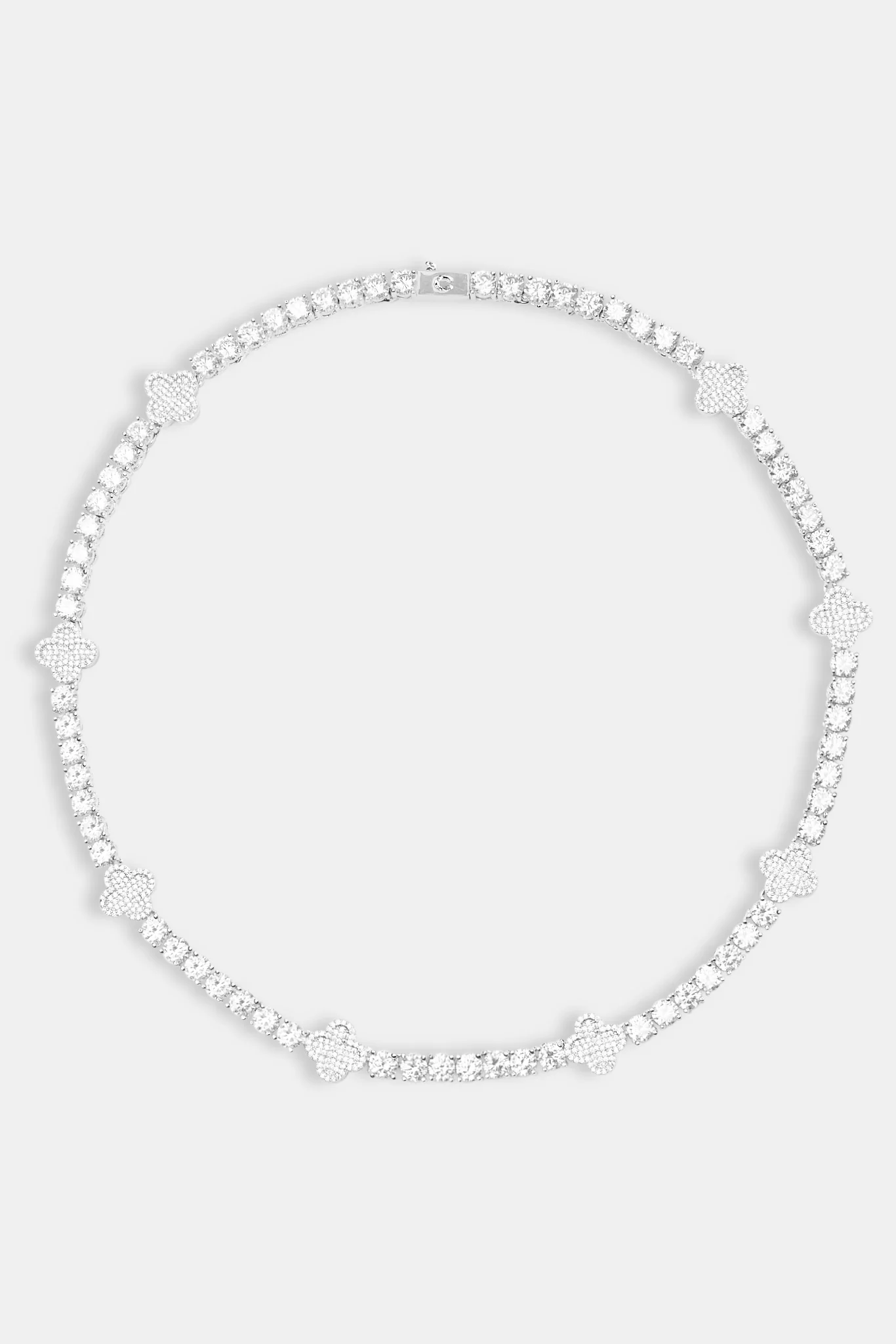 Iced Motif Tennis Chain - White 5mm - Image 3