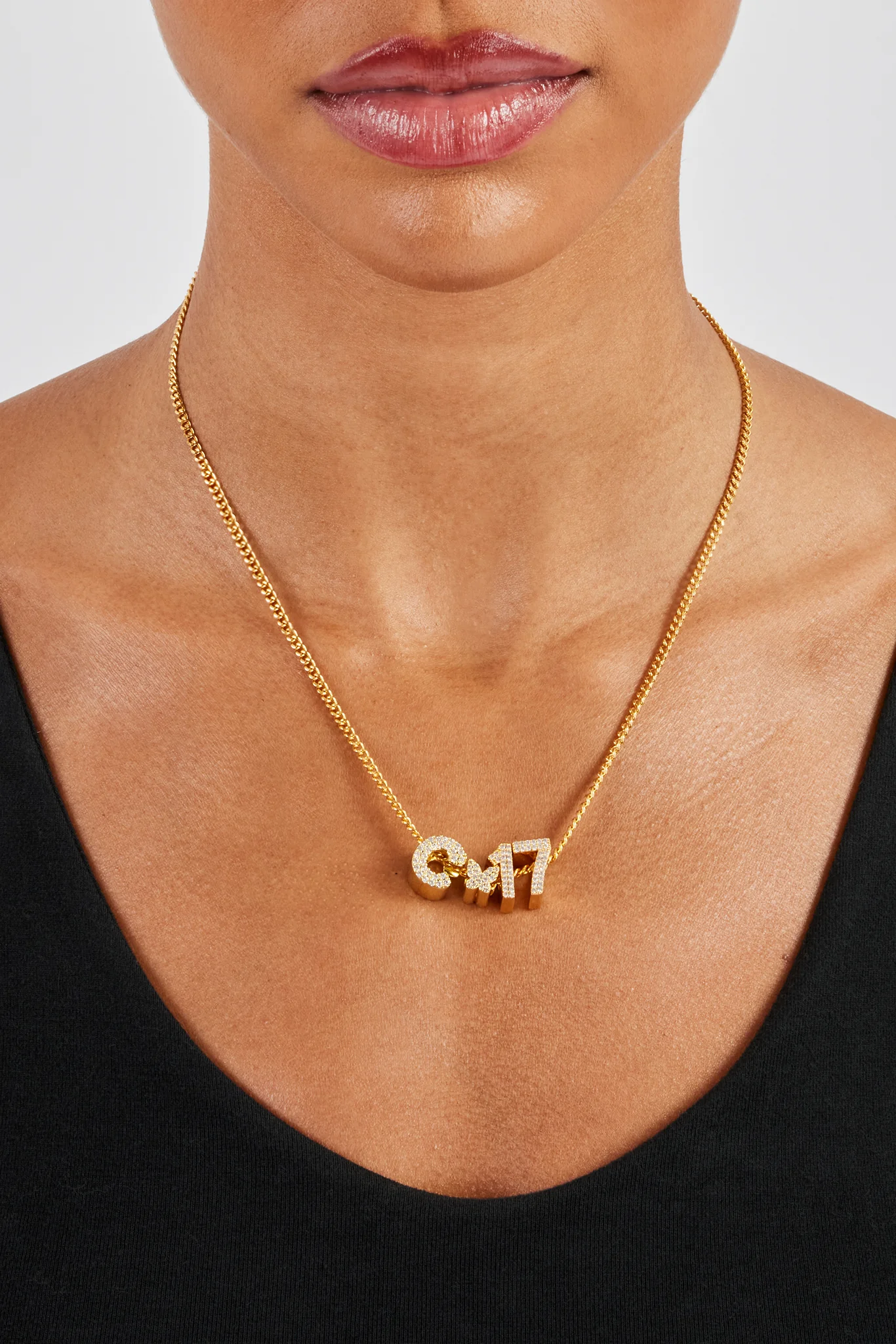 Iced Number Pendant - 12mm - Image 22