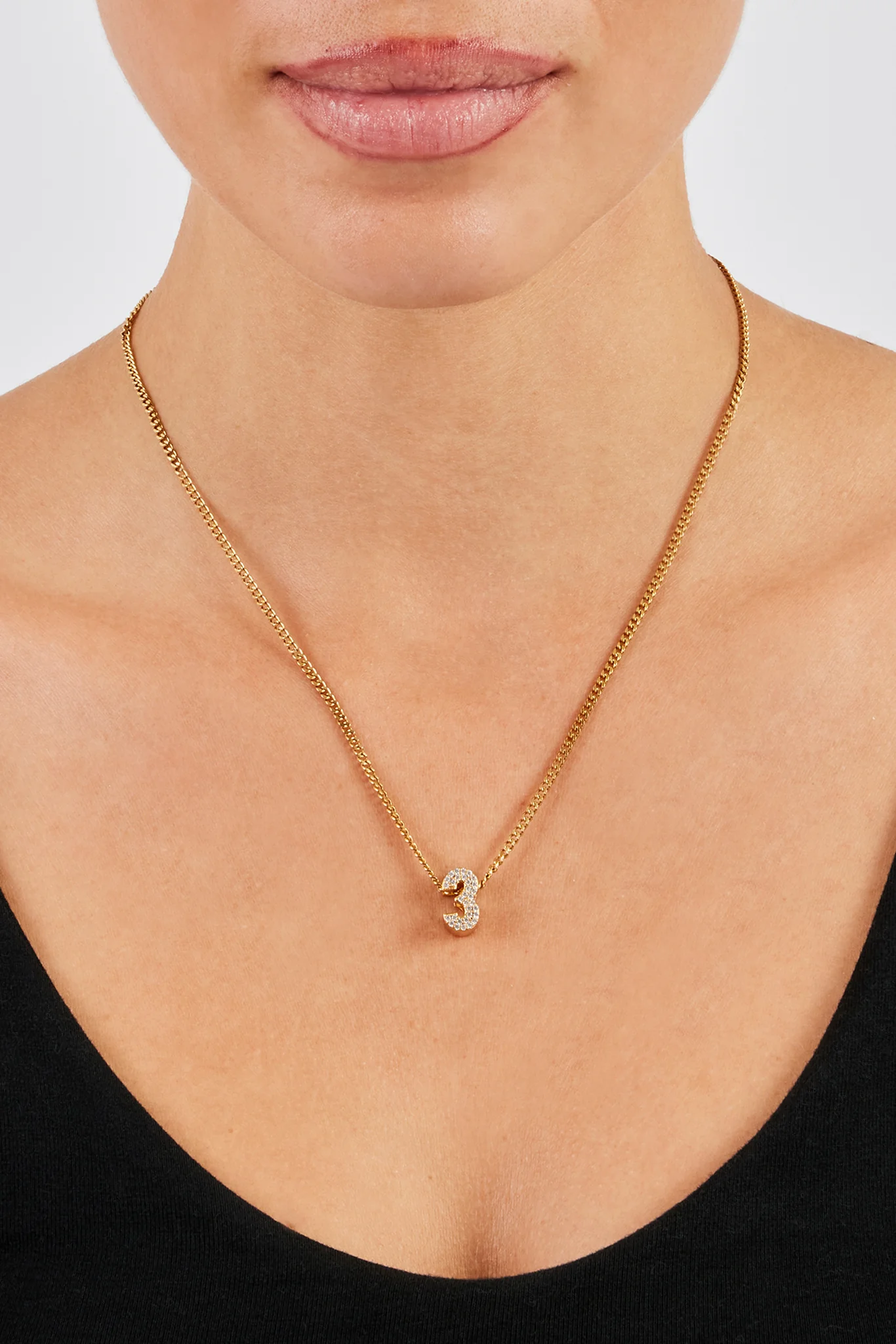 Iced Number Pendant - 12mm - Image 7