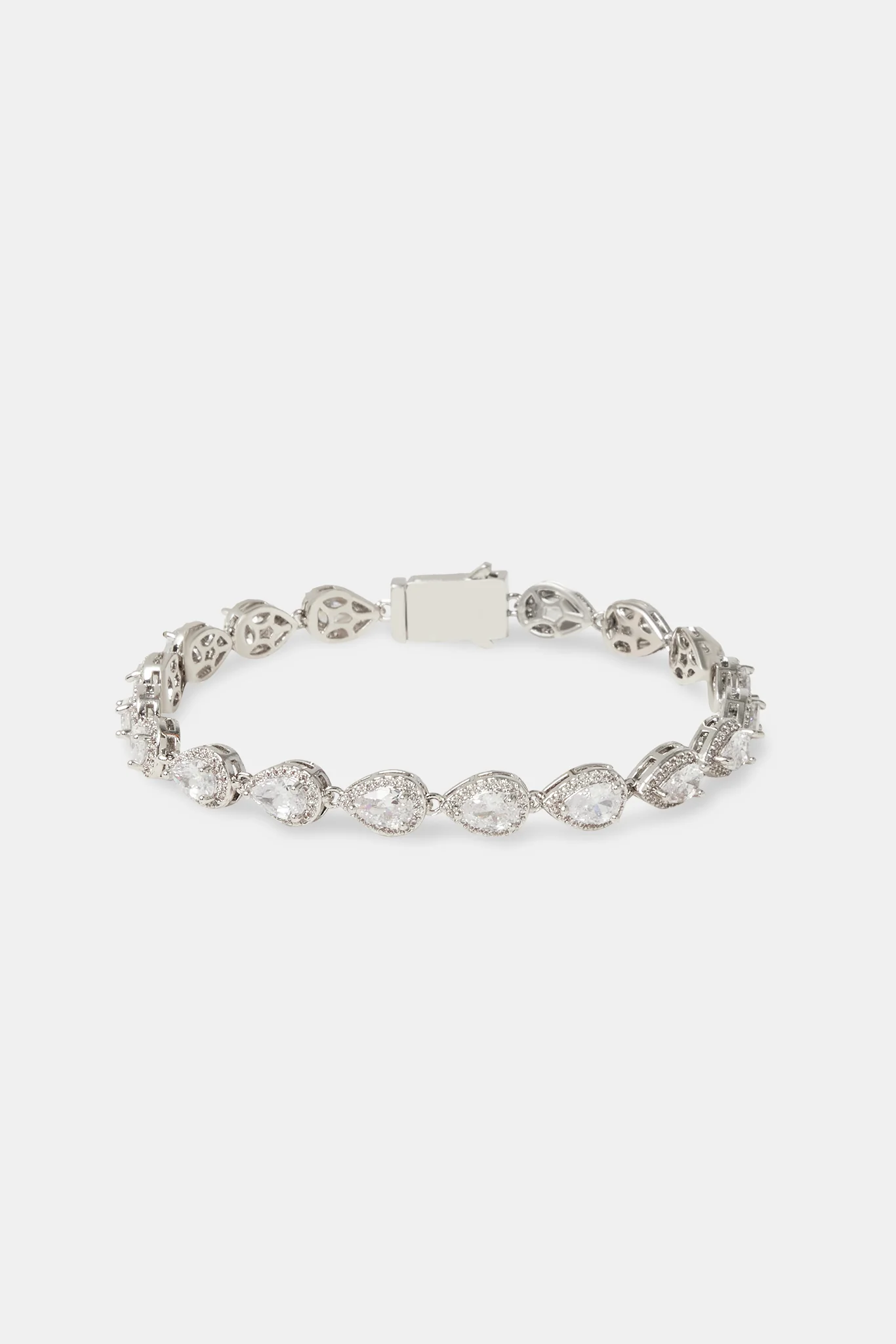 Iced Oval CZ Tennis Bracelet - 6mm - Image 2