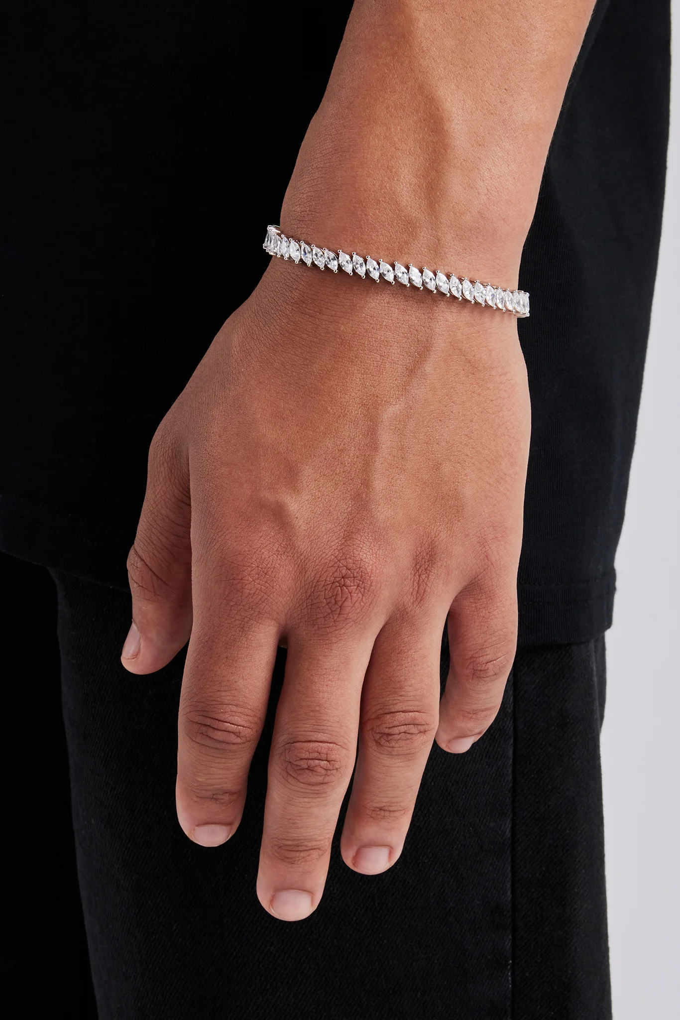 Iced Oval Tennis Bracelet - 6mm - Image 2