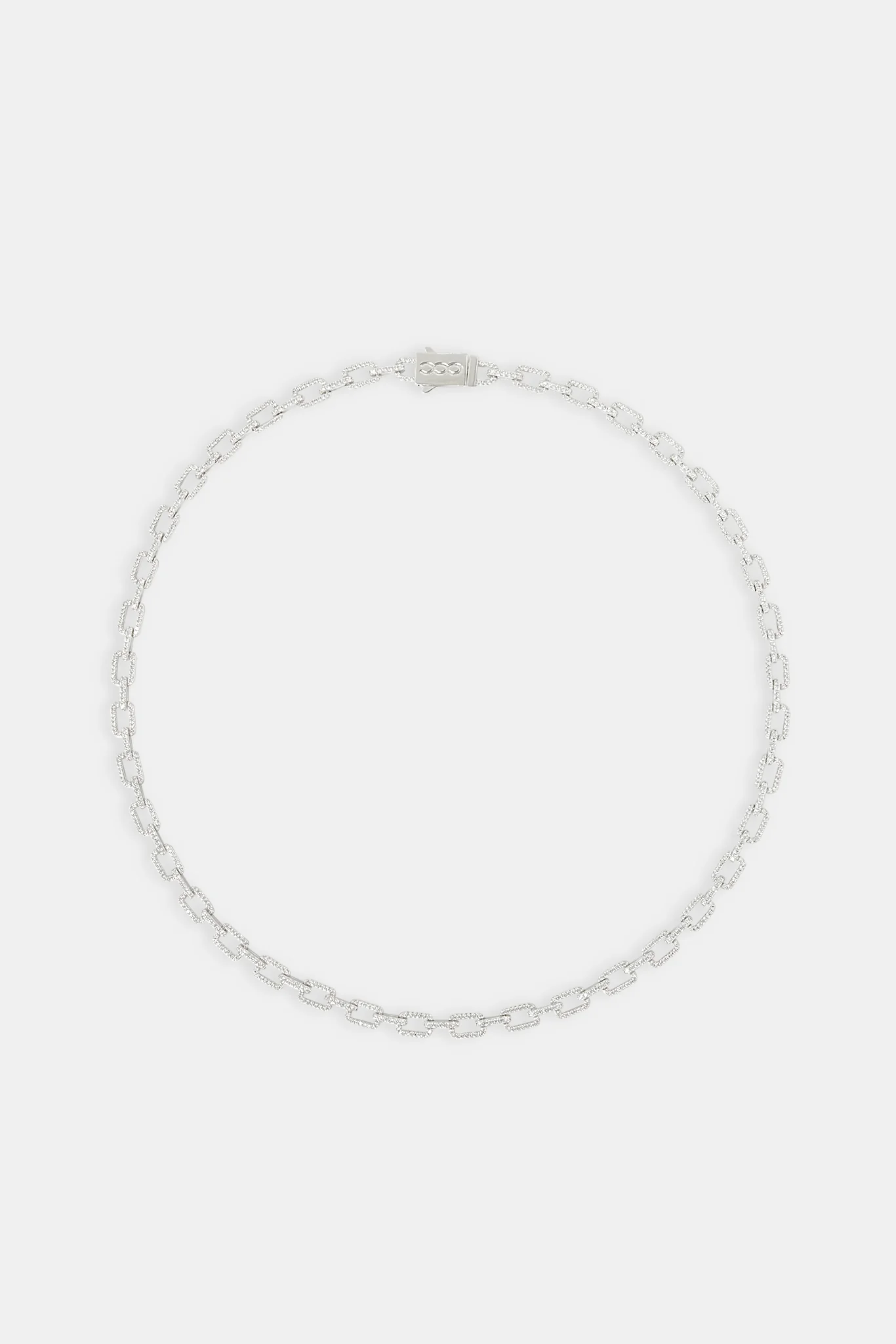 Iced Pave Rectangular Link Chain - 6mm - Image 3