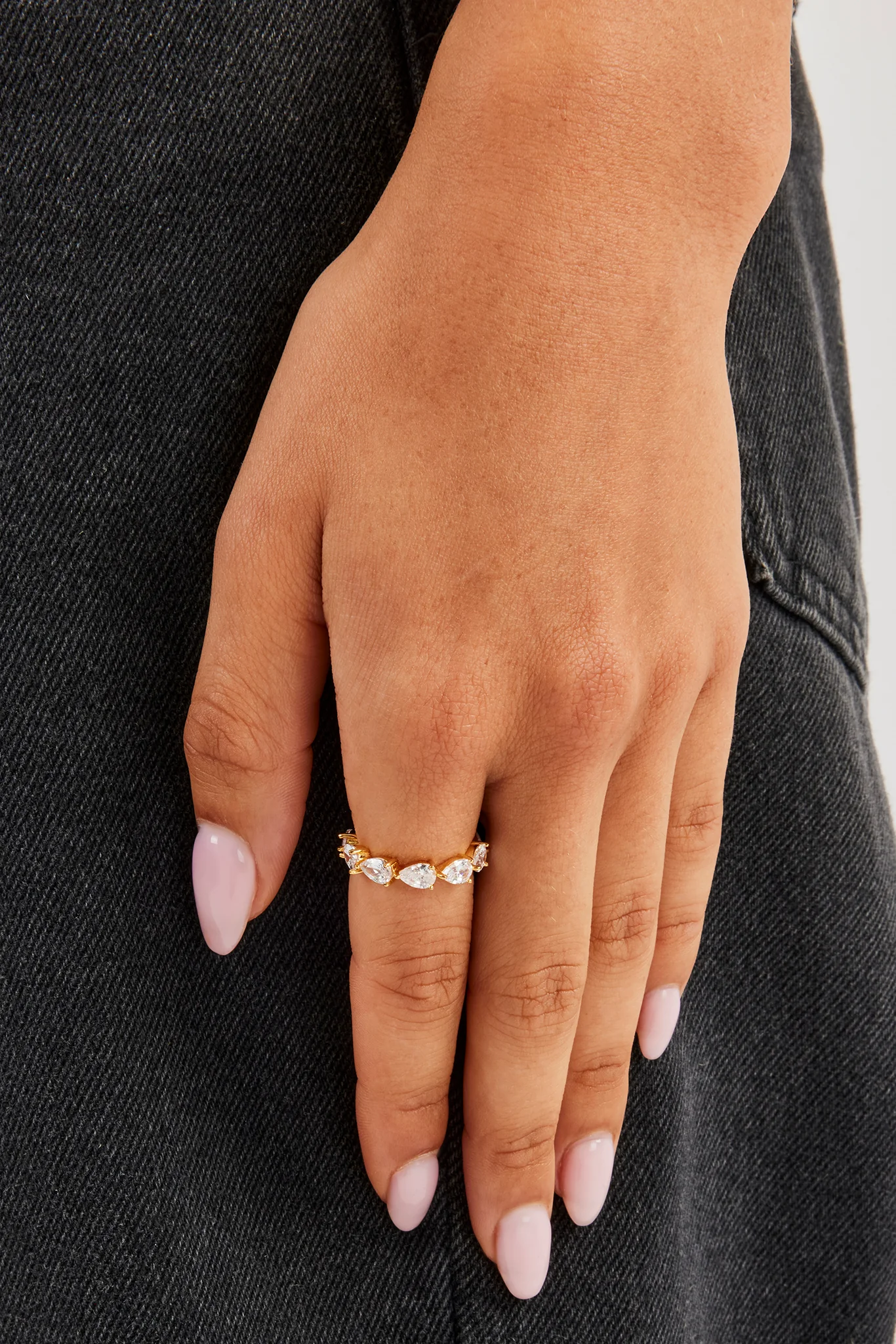 Iced Pear Tennis Ring - 4mm - Image 2