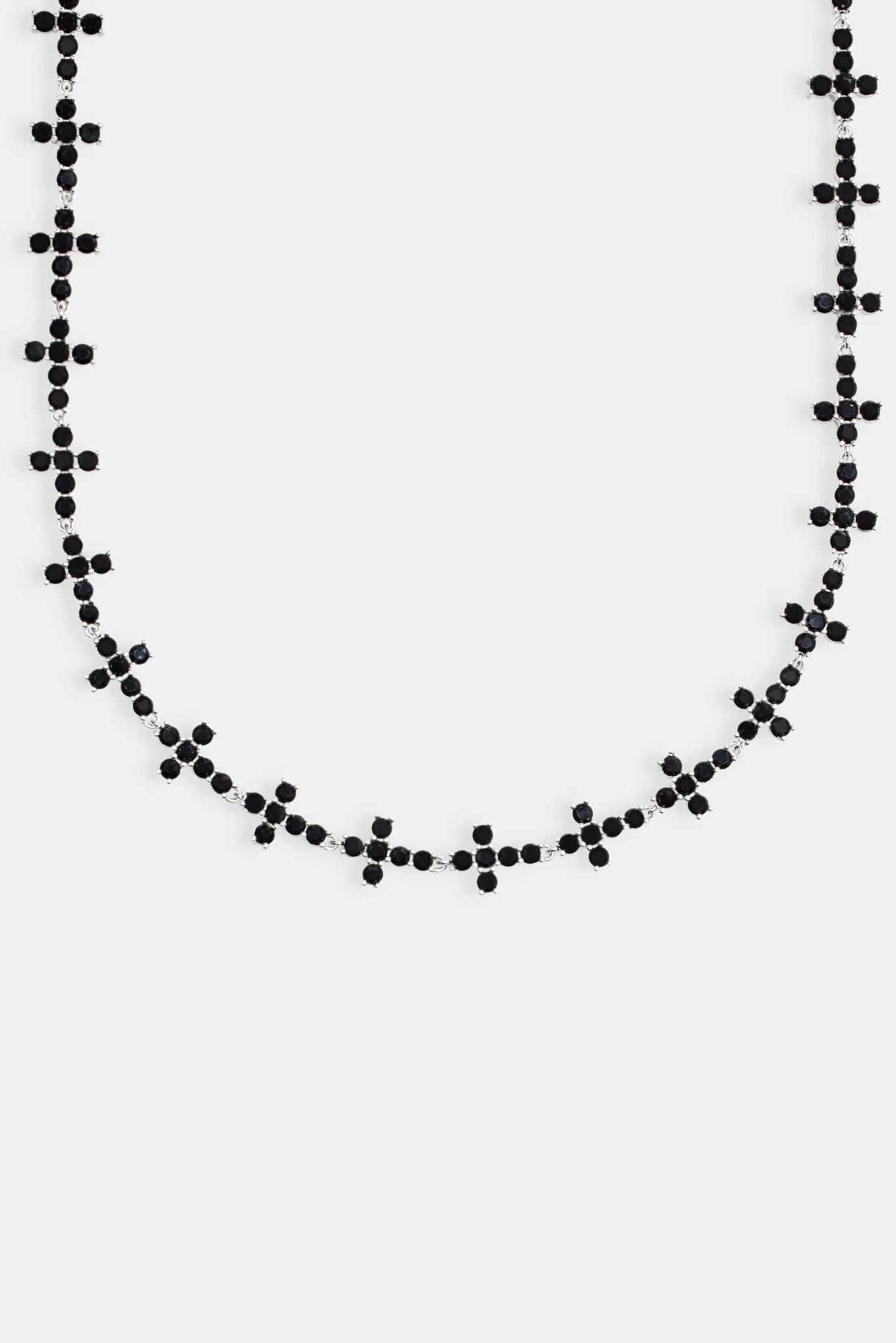 Iced Repeat Black Cross Choker - Image 2