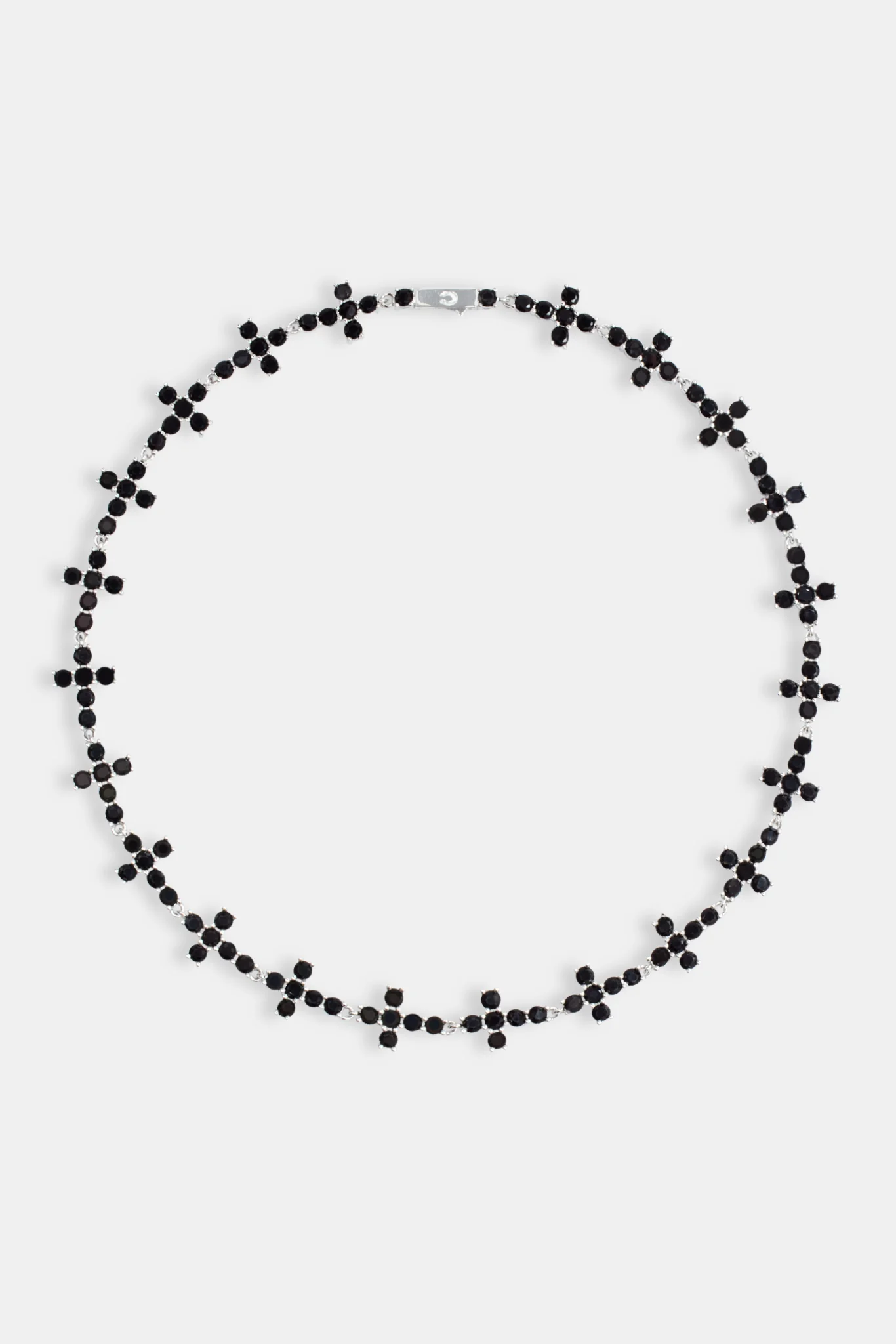 Iced Repeat Black Cross Choker - Image 4