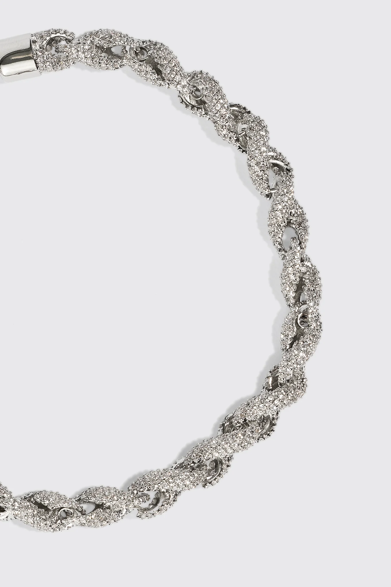 Iced Rope Bracelet - 6mm - White - Image 2