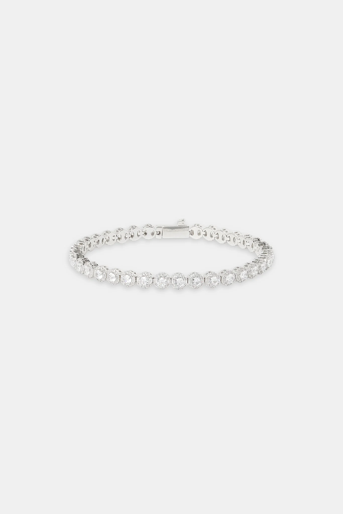 Iced Round Cluster Tennis Bracelet - 6mm - Image 2