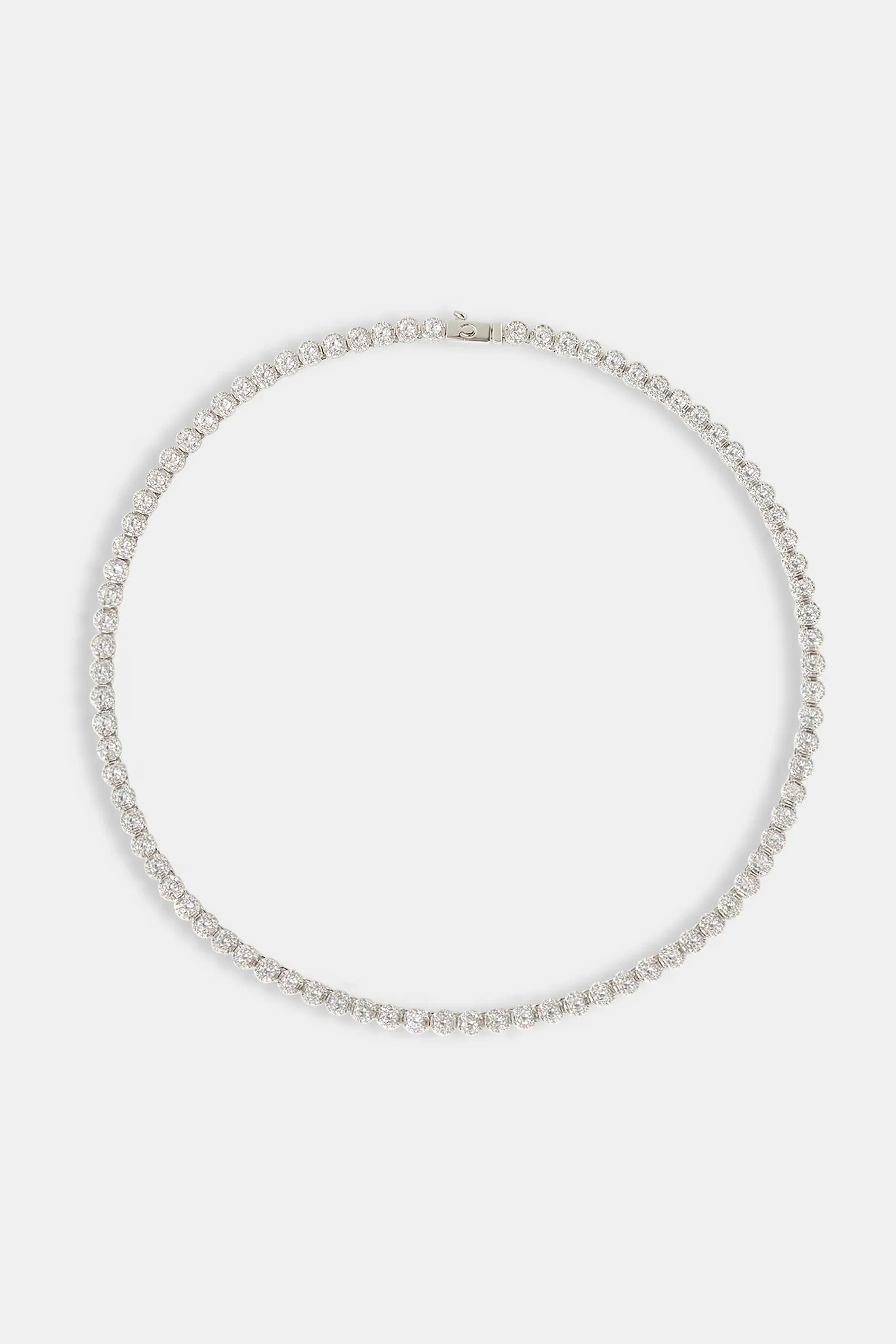 Iced Round Cluster Tennis Chain - 6mm - Image 3