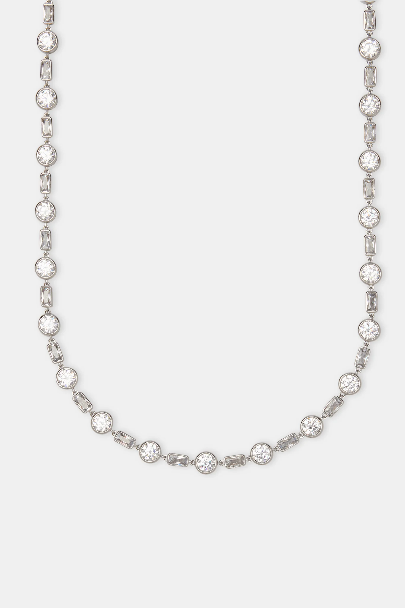 Iced Round & Rectangle Stone Tennis Chain - 6mm - Image 2