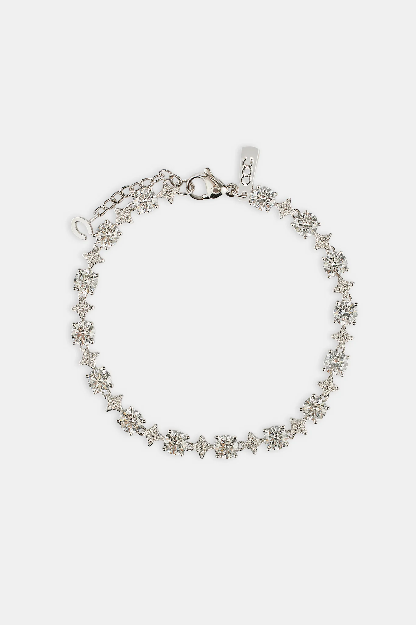 Iced Round & Star Gemstone Tennis Bracelet - 6mm - Image 2