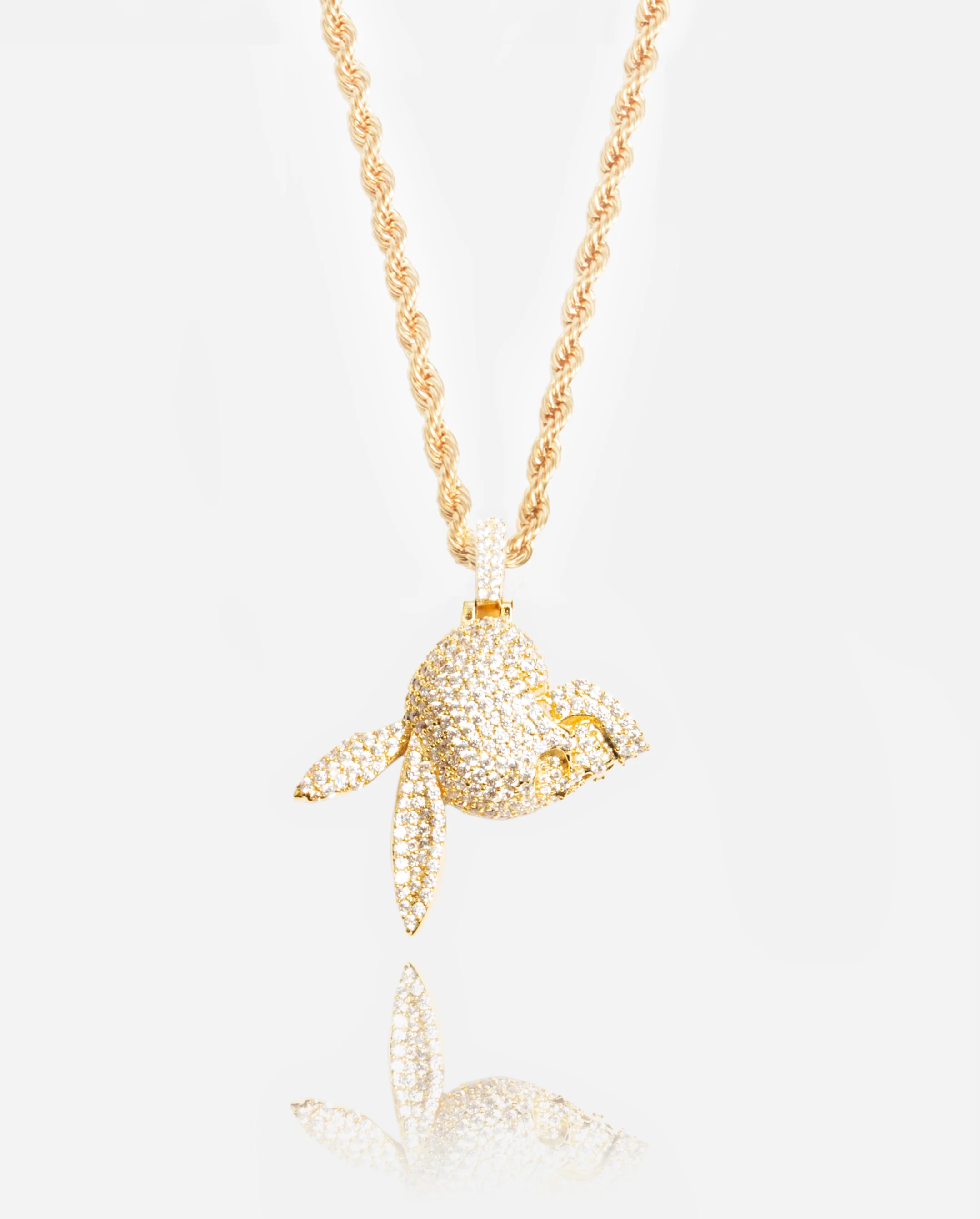 Iced Skull Pendant - Gold - Image 3