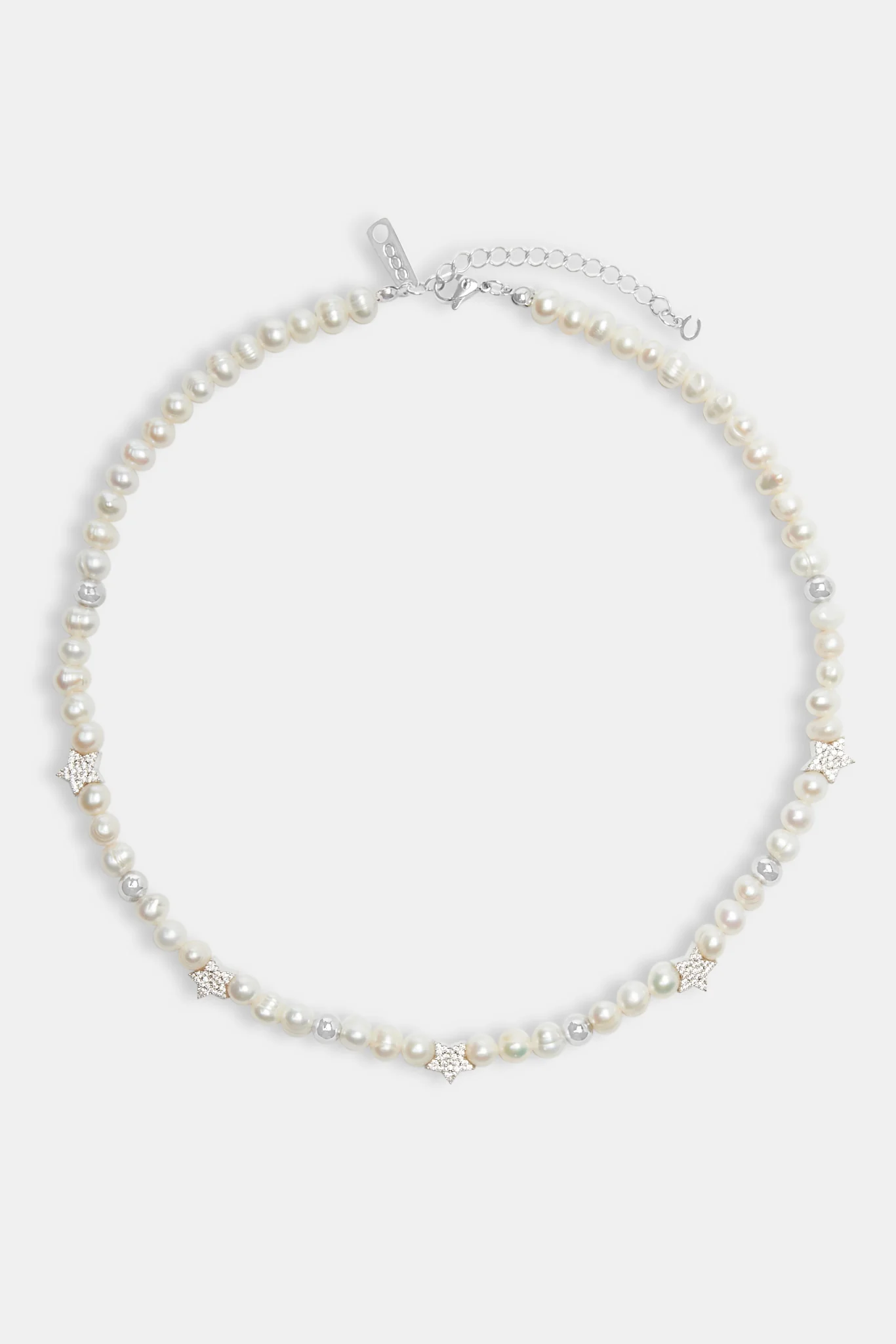Iced Star Bead Freshwater Pearl Necklace - Image 3