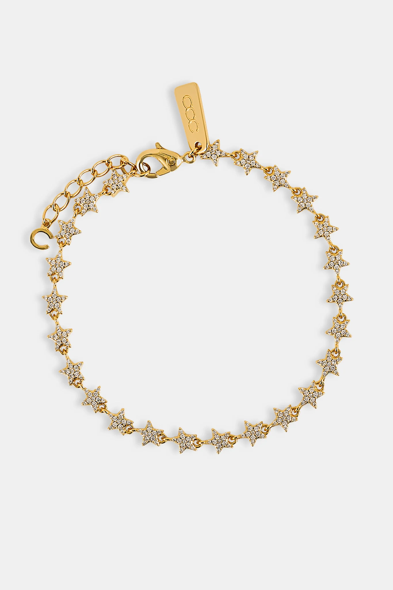 Iced Star Bracelet - 5mm - Gold