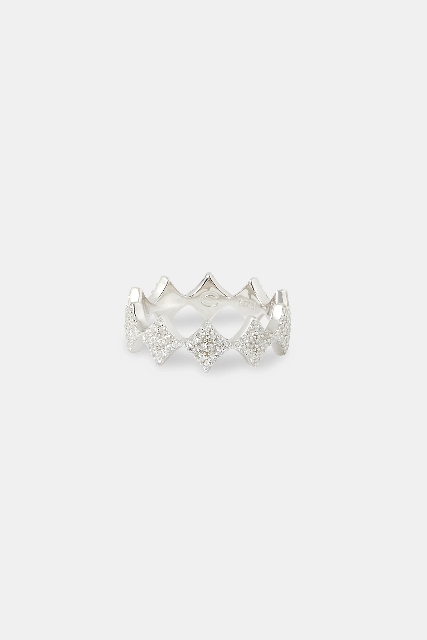 Iced Star Connecting Motif Ring - 8mm