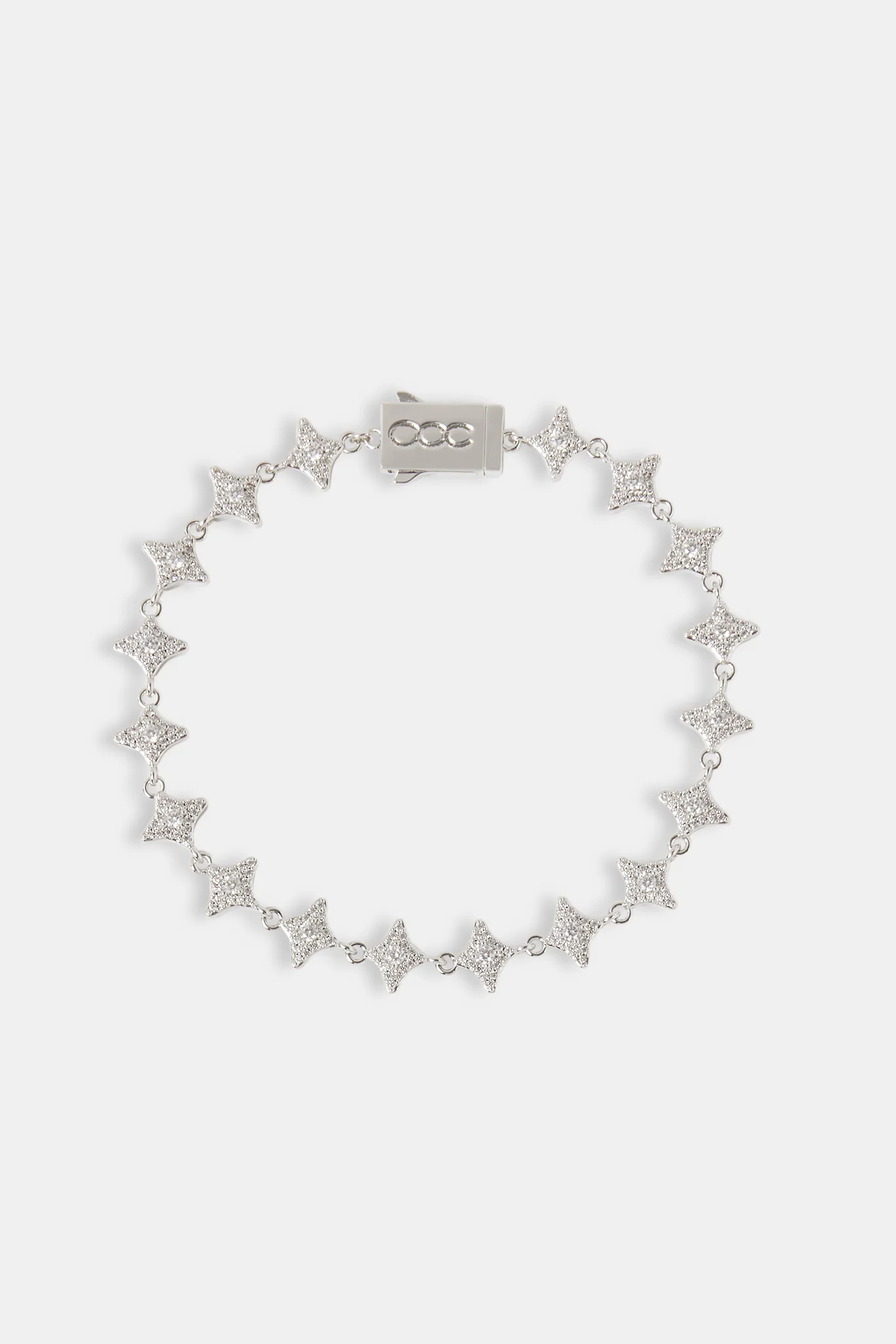 Iced Star Motif Bracelet - 8mm - Image 2