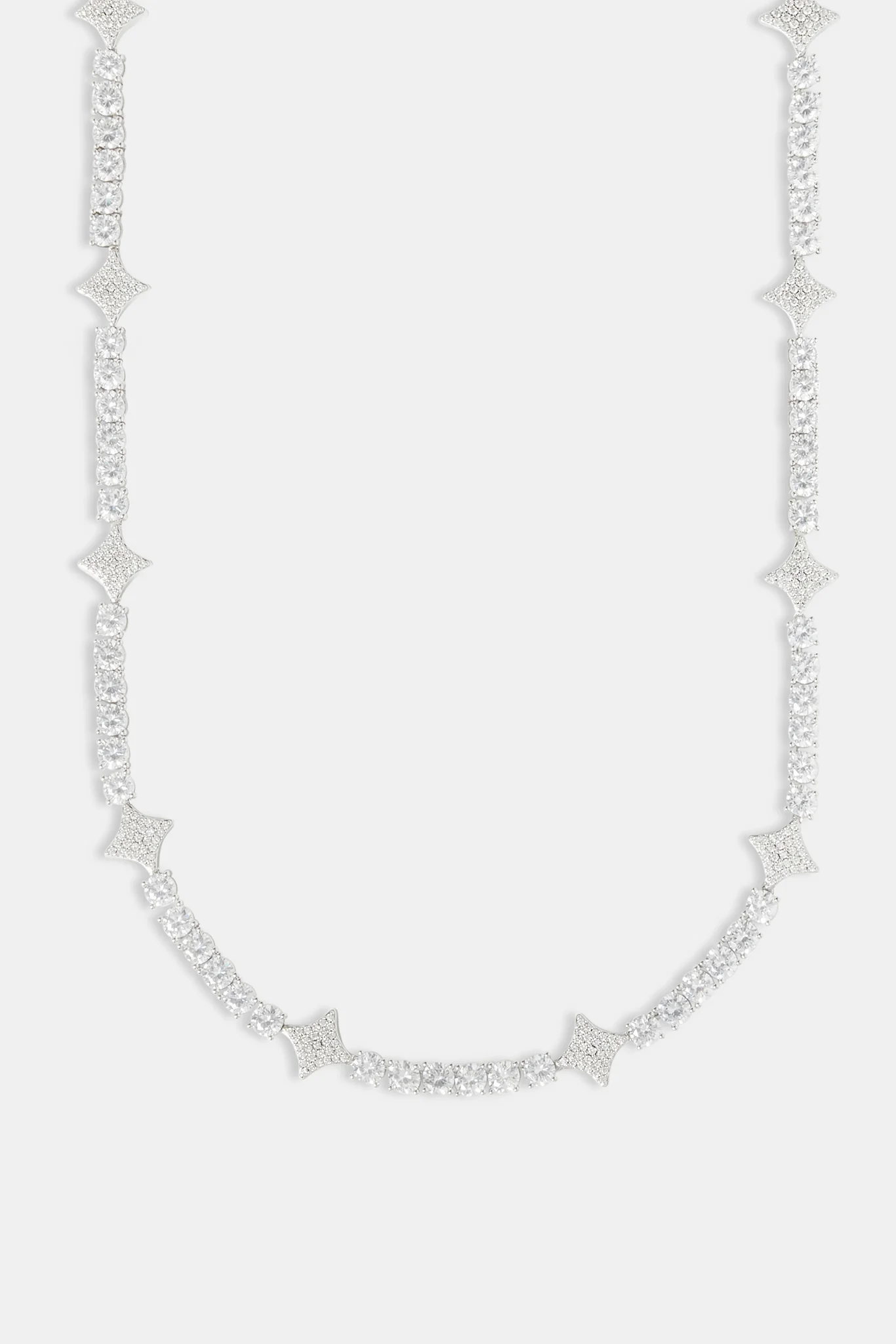 Iced Star Motif Tennis Chain - 5mm - Image 2