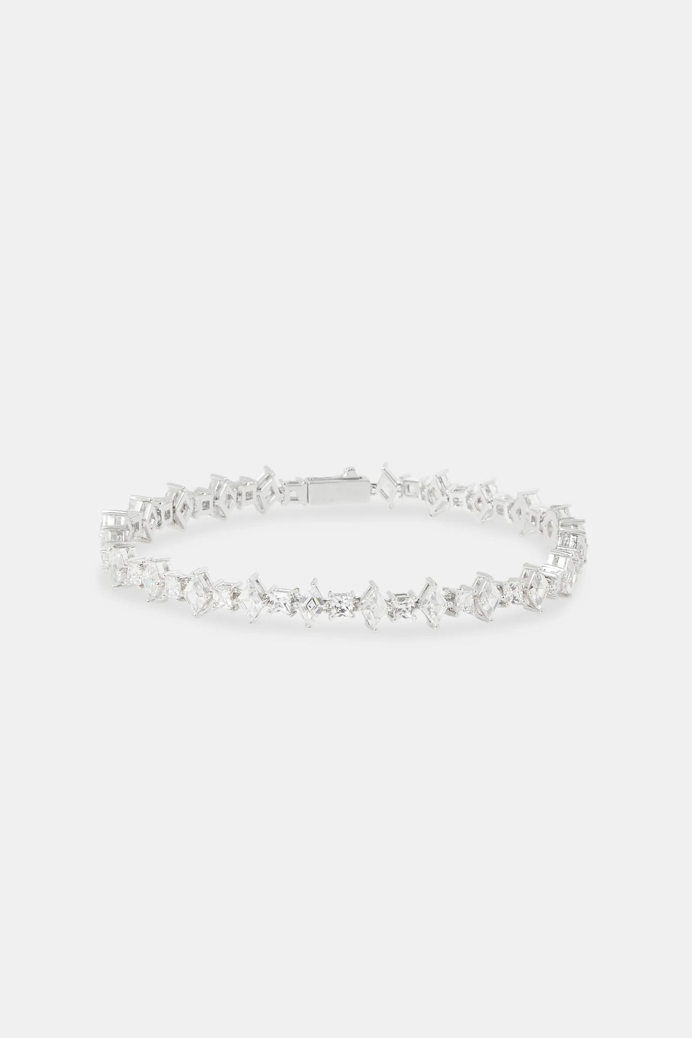 Iced Stone & Square Tennis Bracelet - 6mm - Image 2