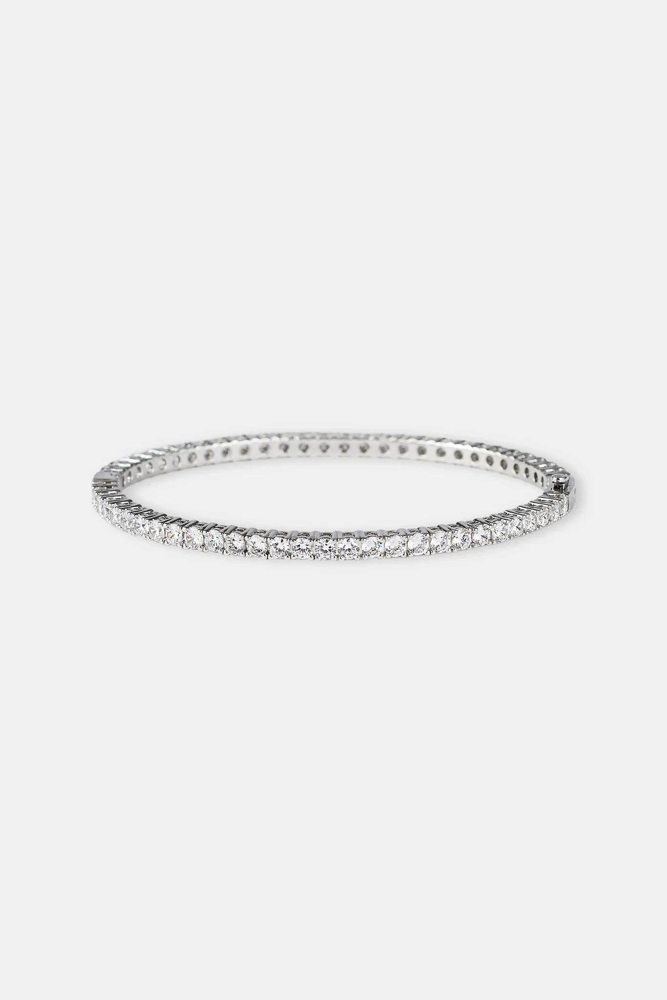 Iced Tennis Bangle - 3mm - White - Image 3