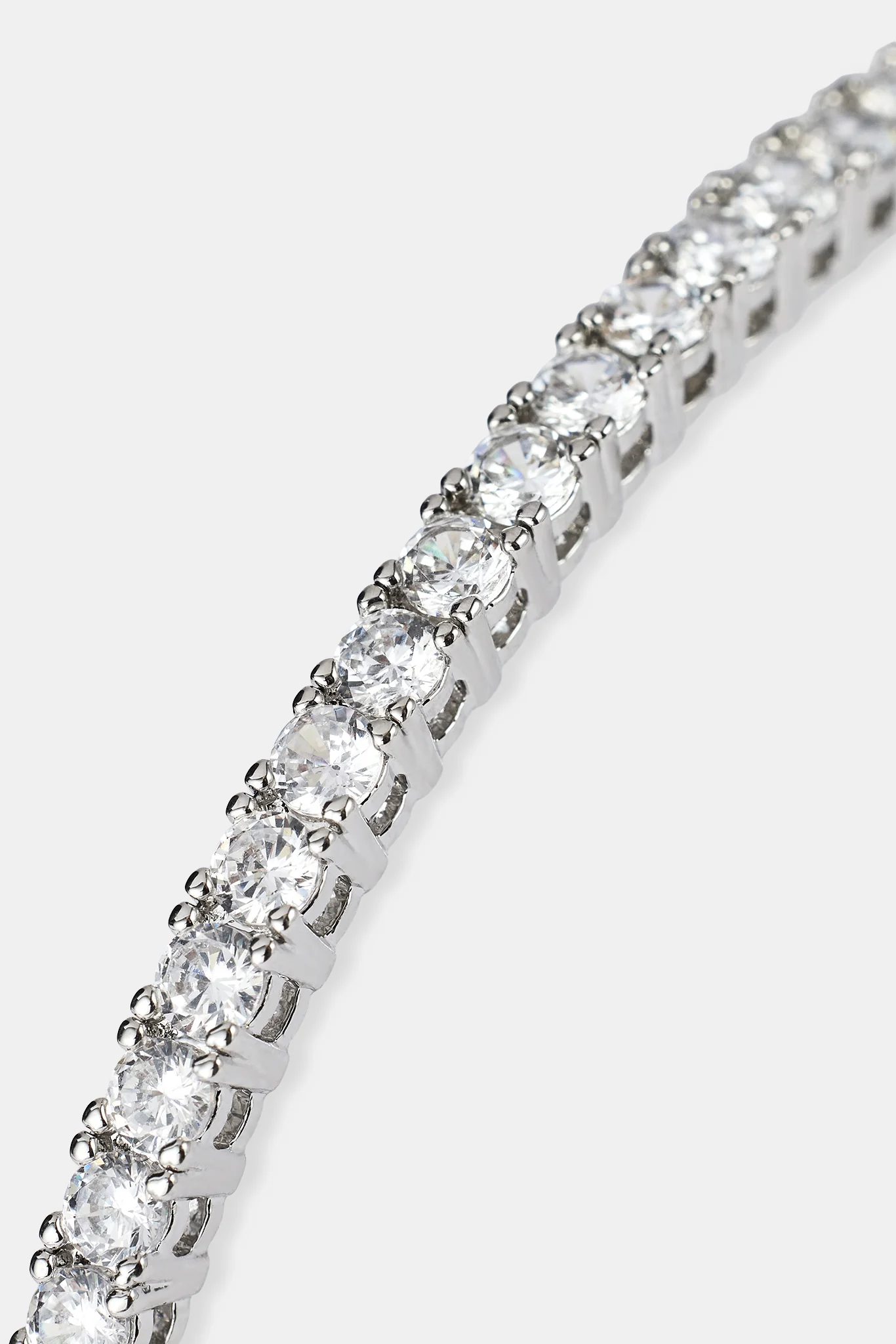 Iced Tennis Bangle - 3mm - White - Image 4