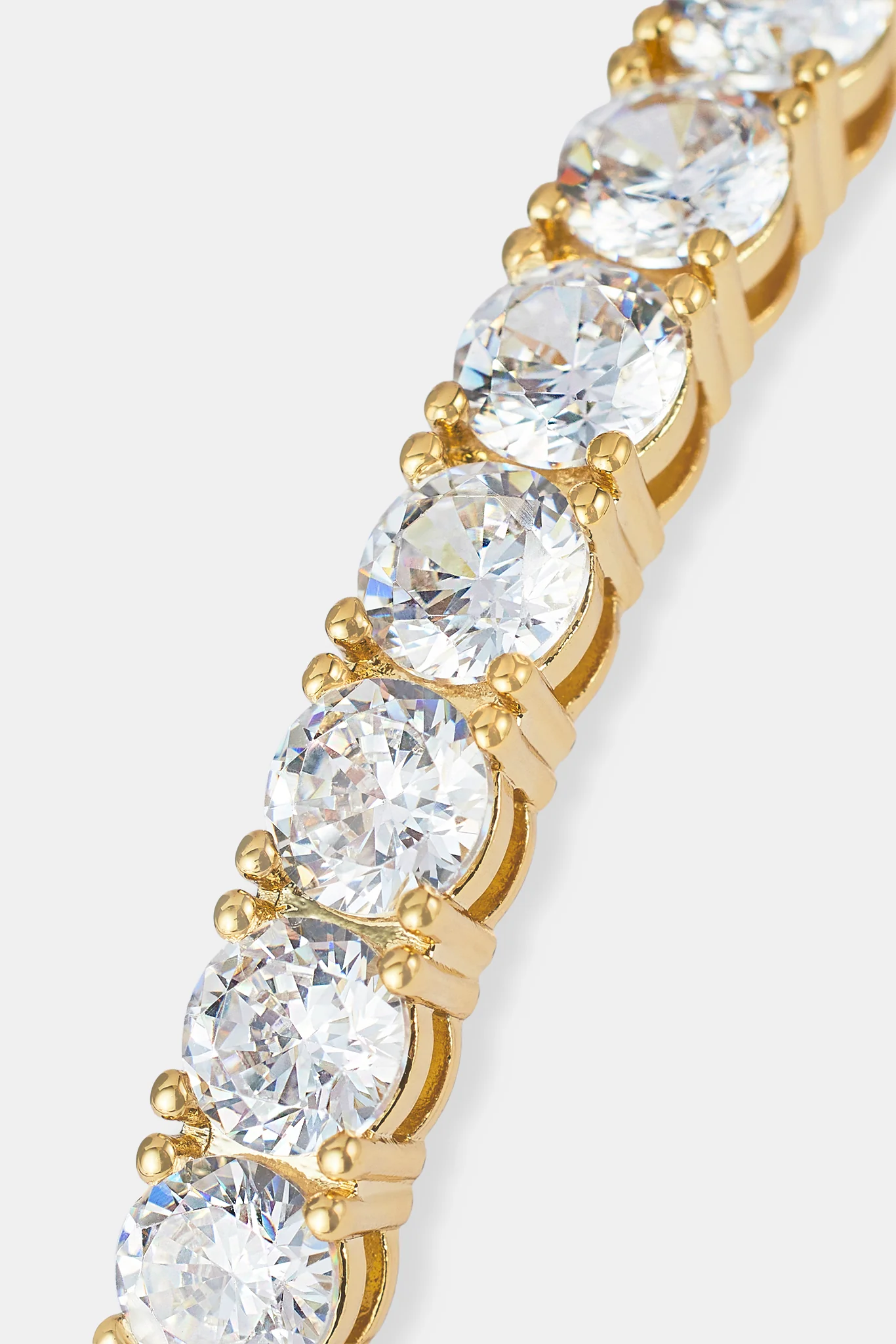 Iced Tennis Bangle - 5mm - Gold - Image 3