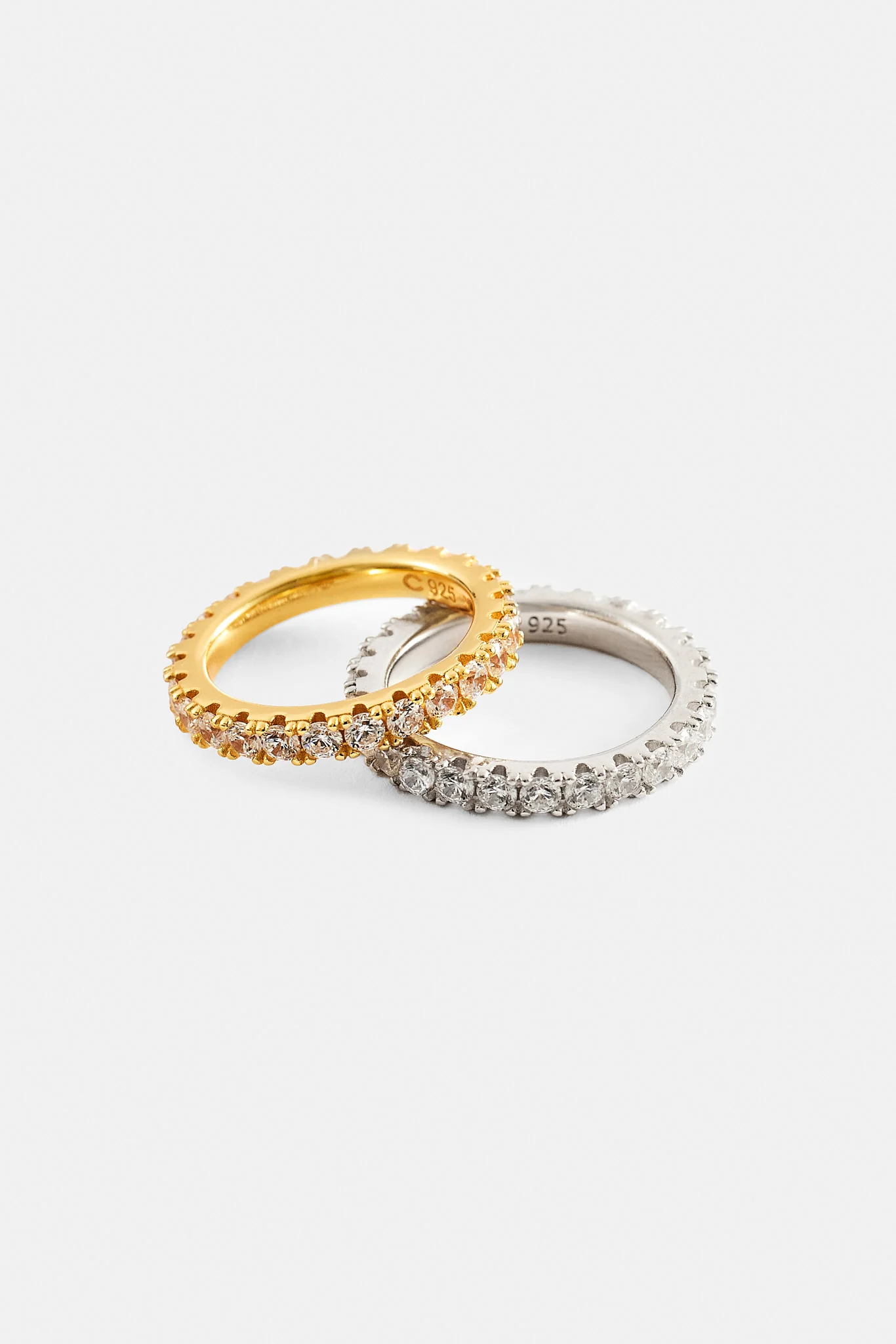 Iced Tennis Ring - 3mm - Gold - Image 4