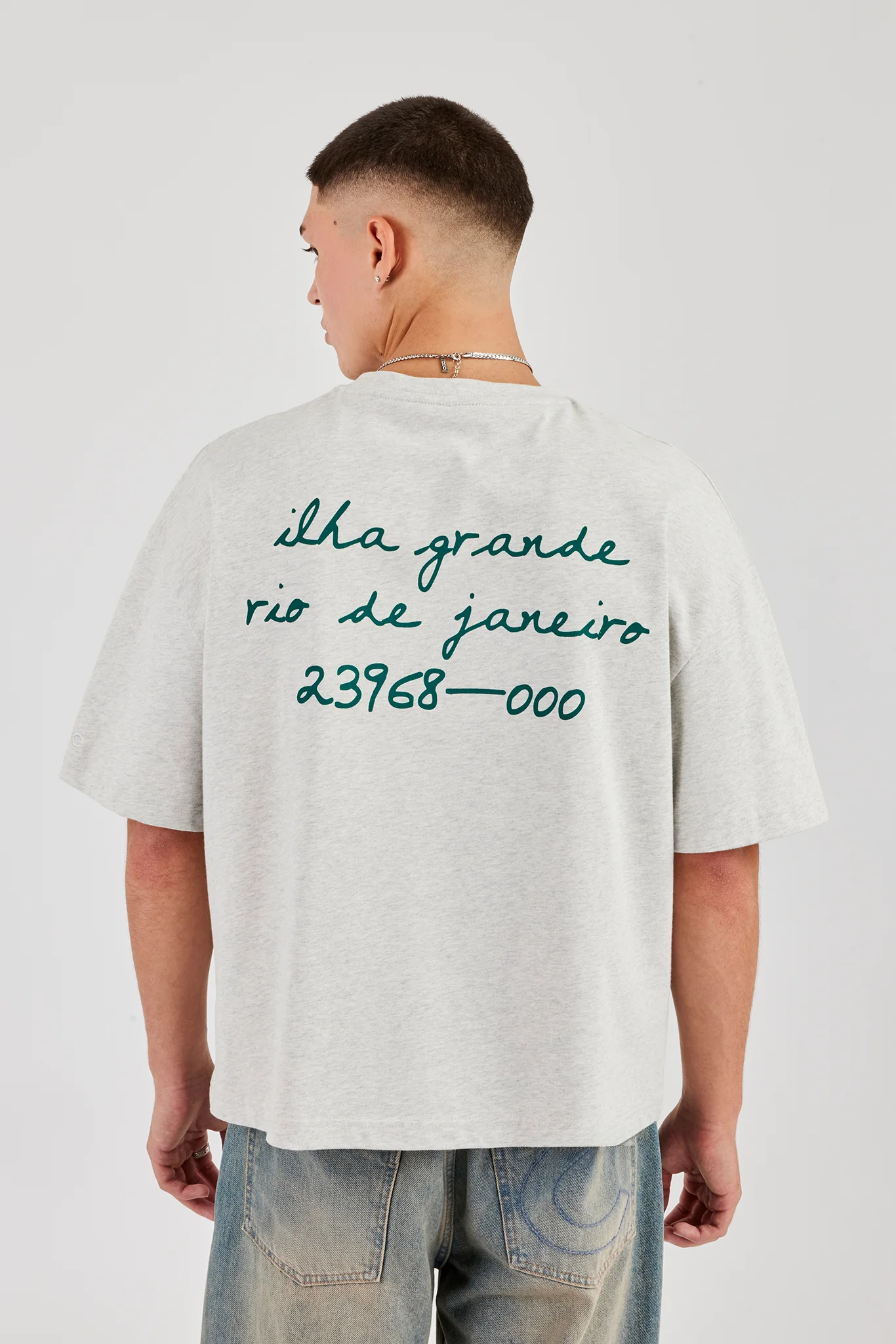 Ilha Grande Boxy T-Shirt - Ash Grey - Image 2