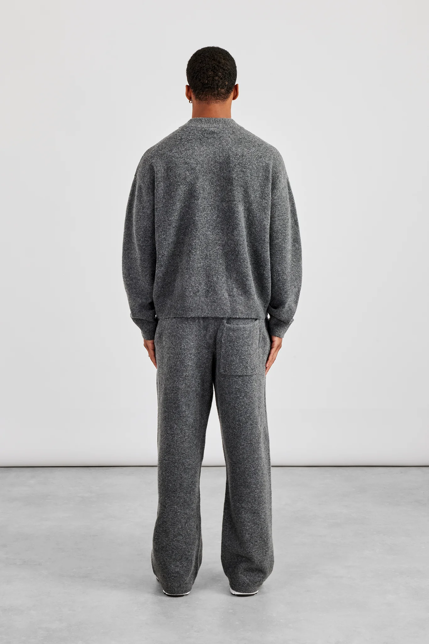 Knitted Bomber Jacket & Relaxed Jogger - Grey - Image 4
