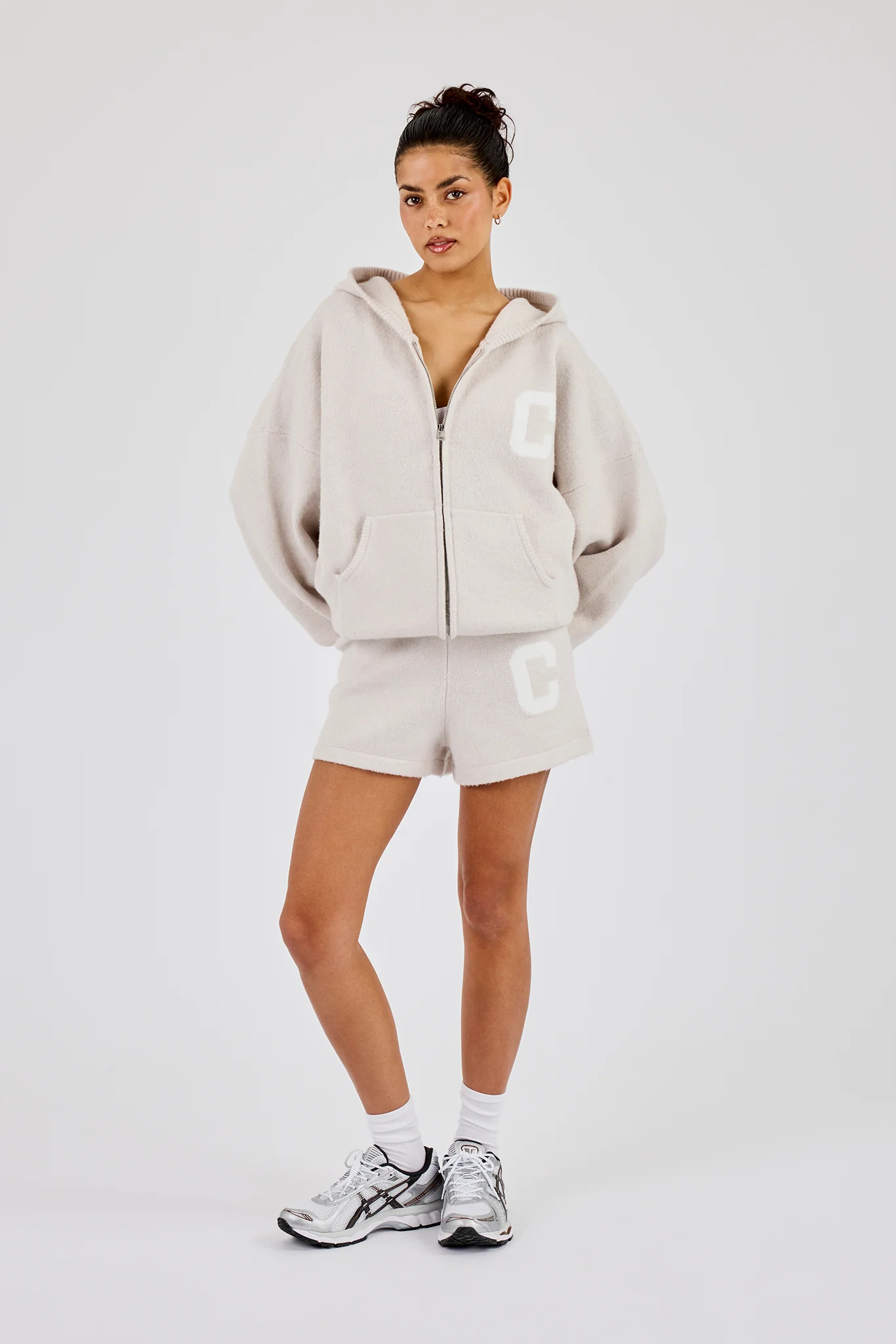 Knitted C Short - Oatmeal - Image 4