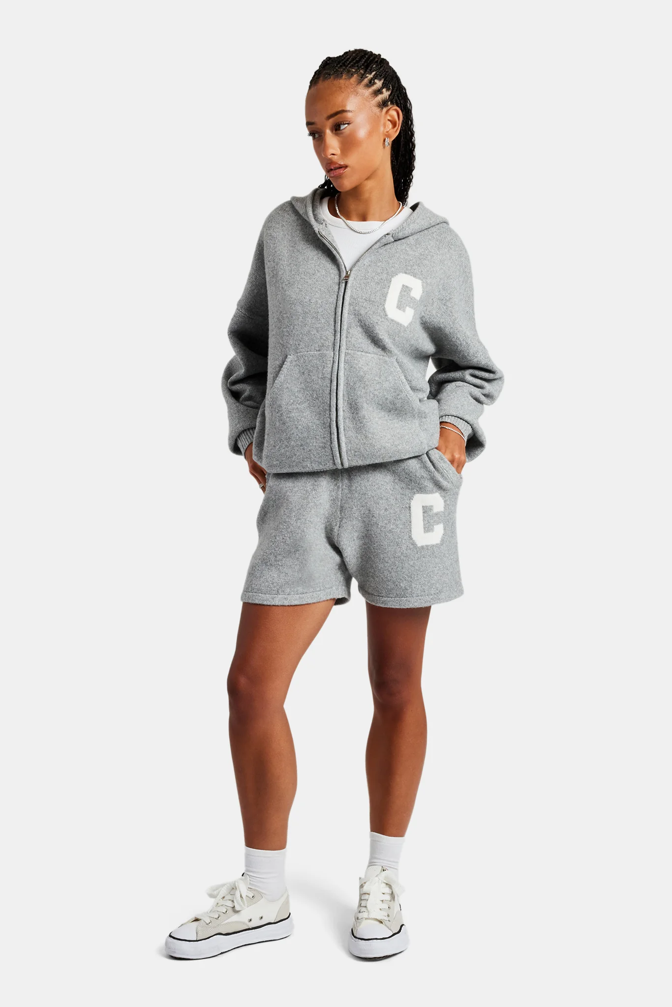 Knitted Short - Grey - Image 3
