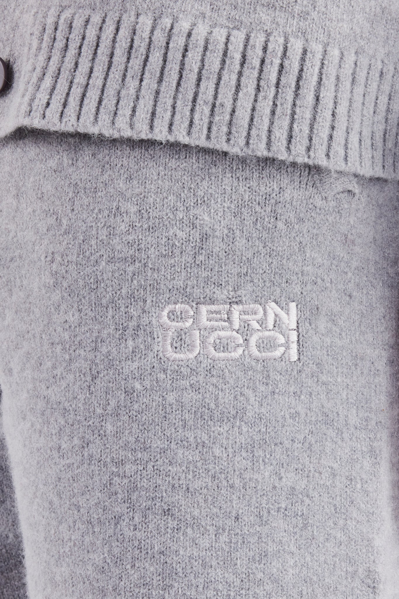 Knitted Straight Leg Jogger- Grey - Image 2