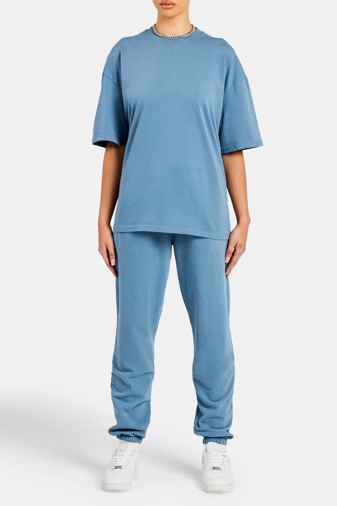 Ladies Oversized T-Shirt - Steel Blue - Image 2