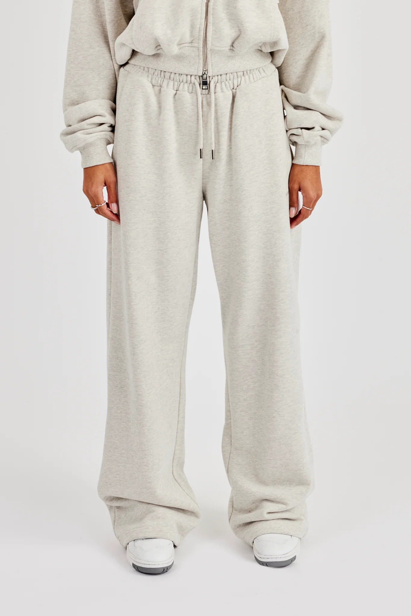 Ladies Wide Leg Jogger - Ash Grey - Image 2