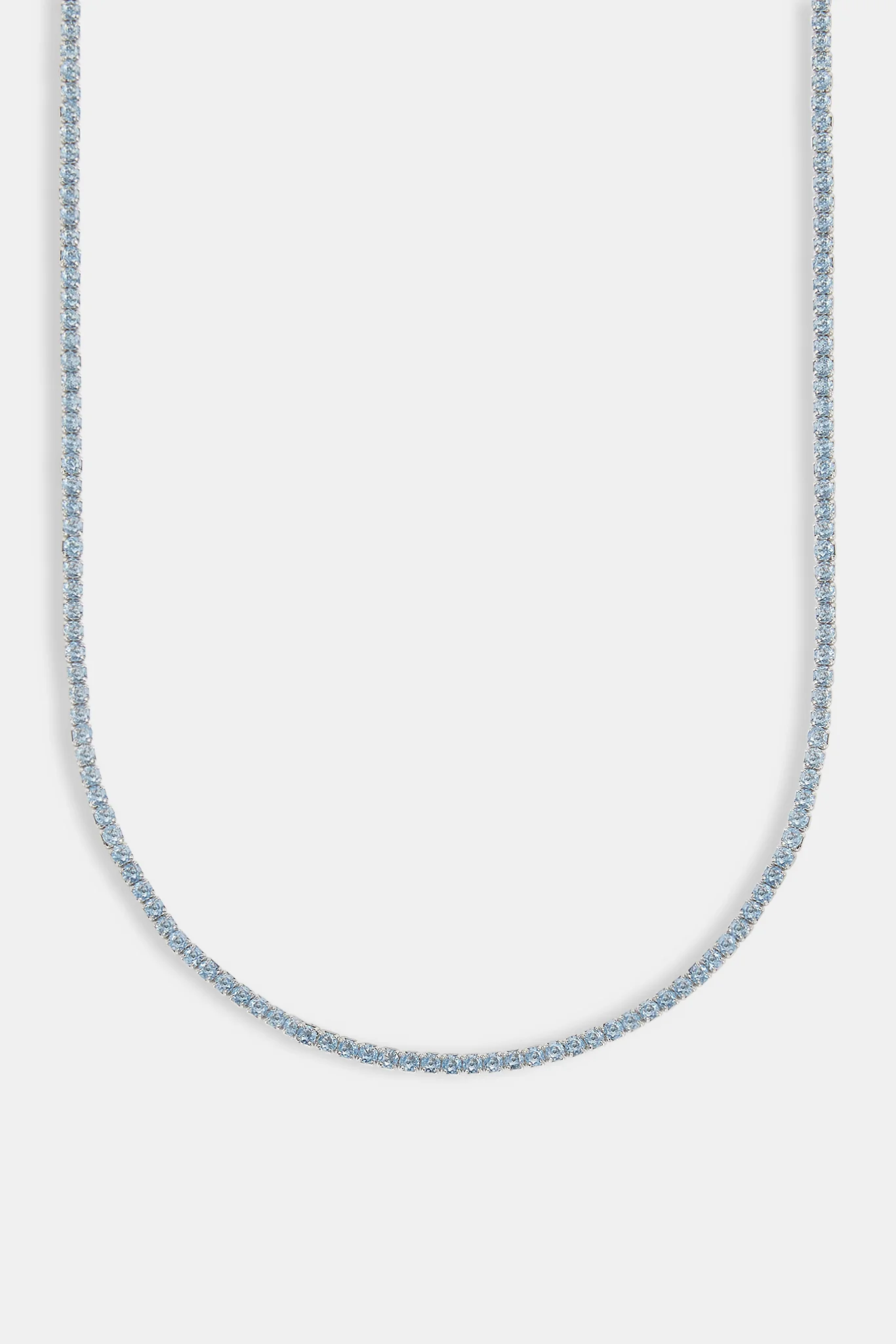 Light Blue Micro Tennis Chain - 2.5mm - Image 2