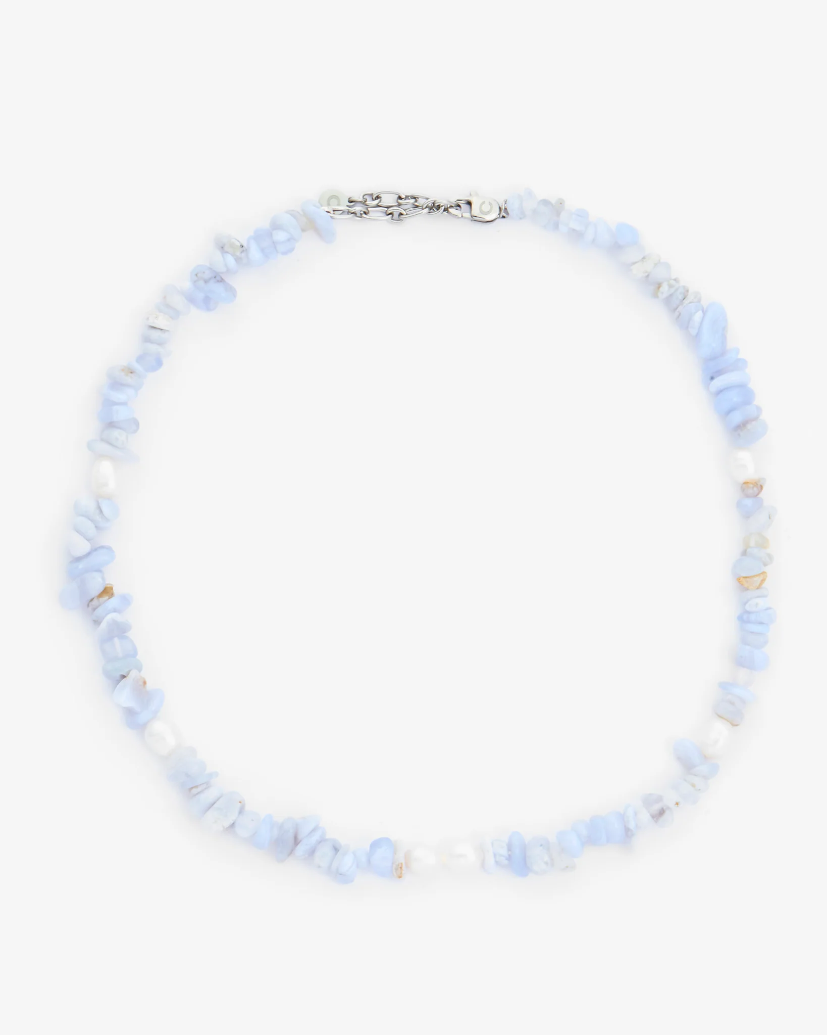 Lilac Organic Bead And Pearl Mix Necklace