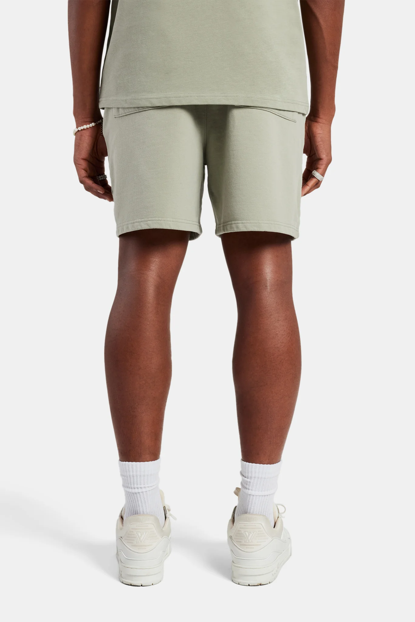Logo Embroidered Jersey Short - Sage - Image 3