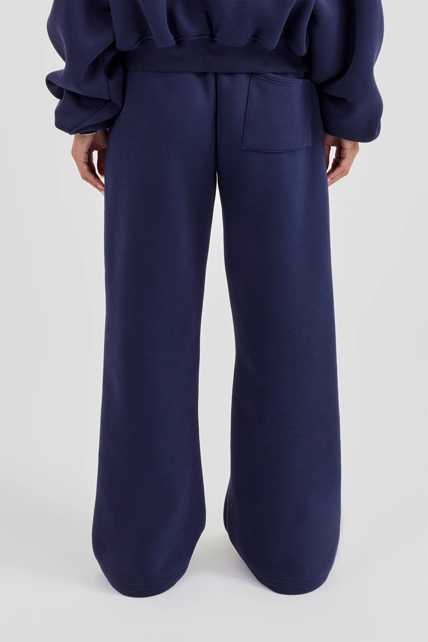Logo Tab Wide Leg Jogger - Navy Blue - Image 3