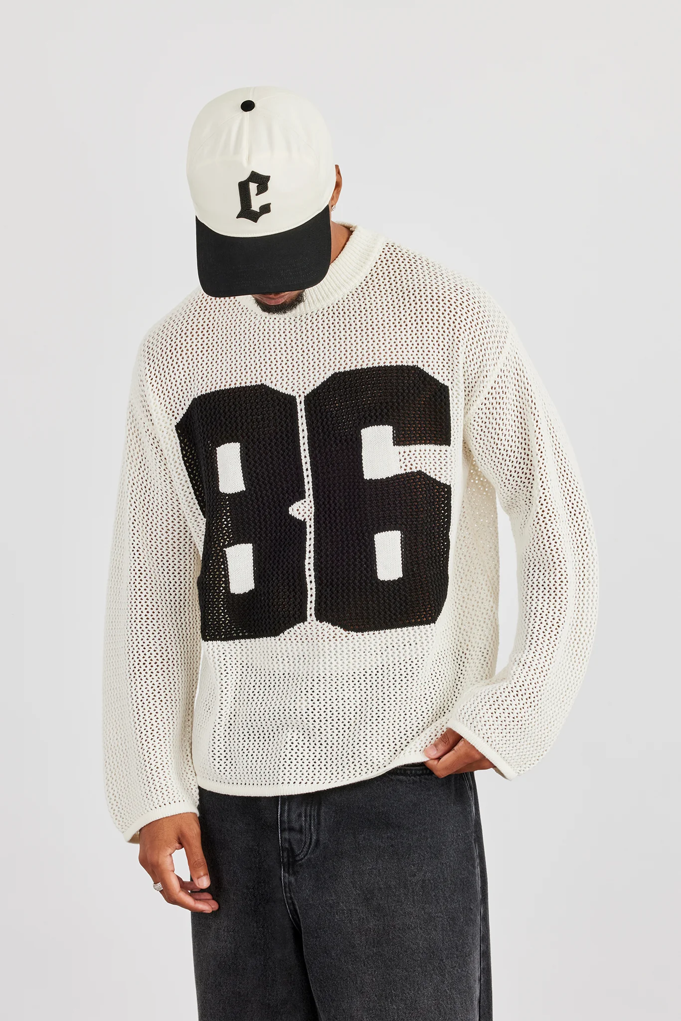 Long Sleeve 86 Knit Top - Off White - Image 3