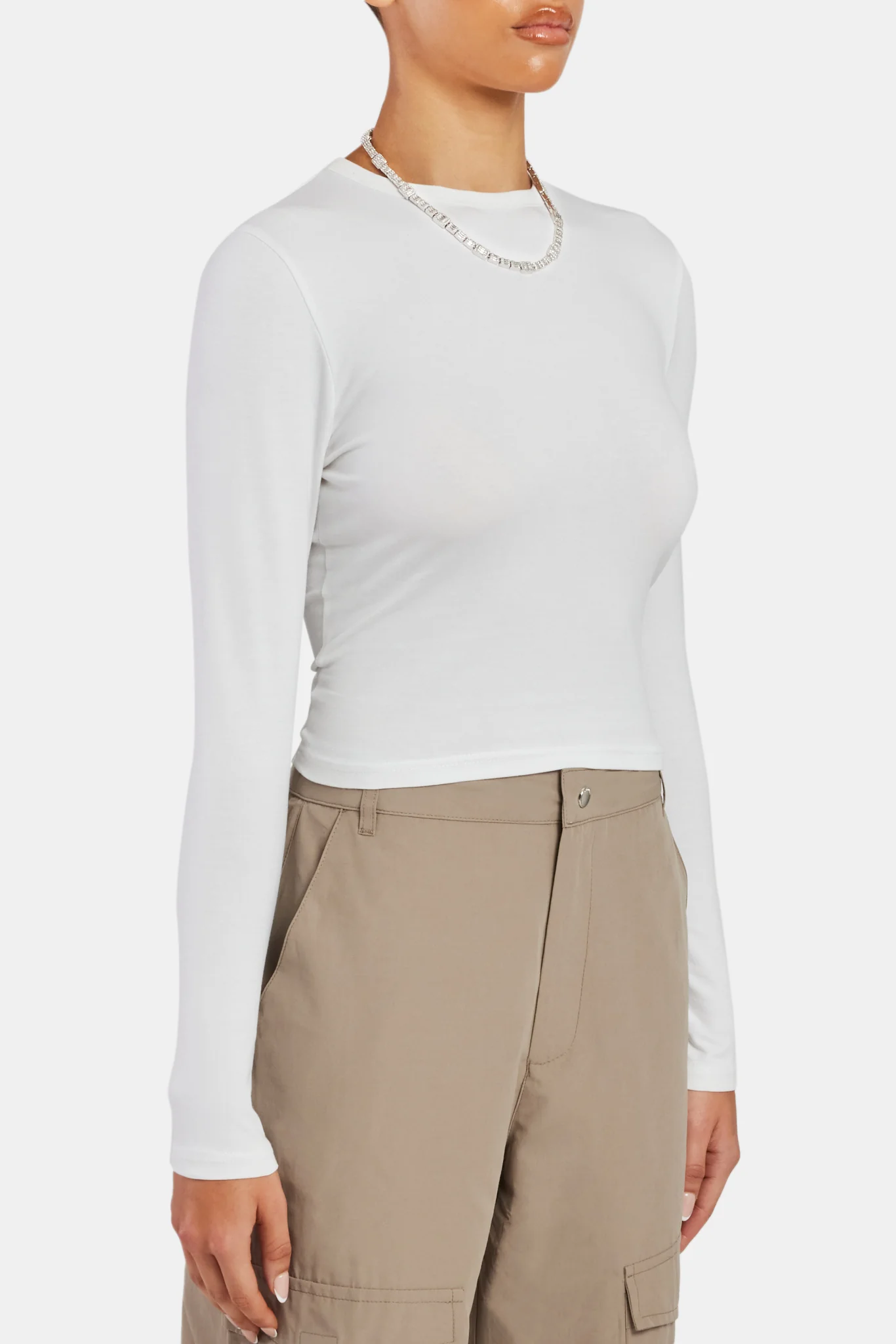 Long Sleeve Top - White - Image 3