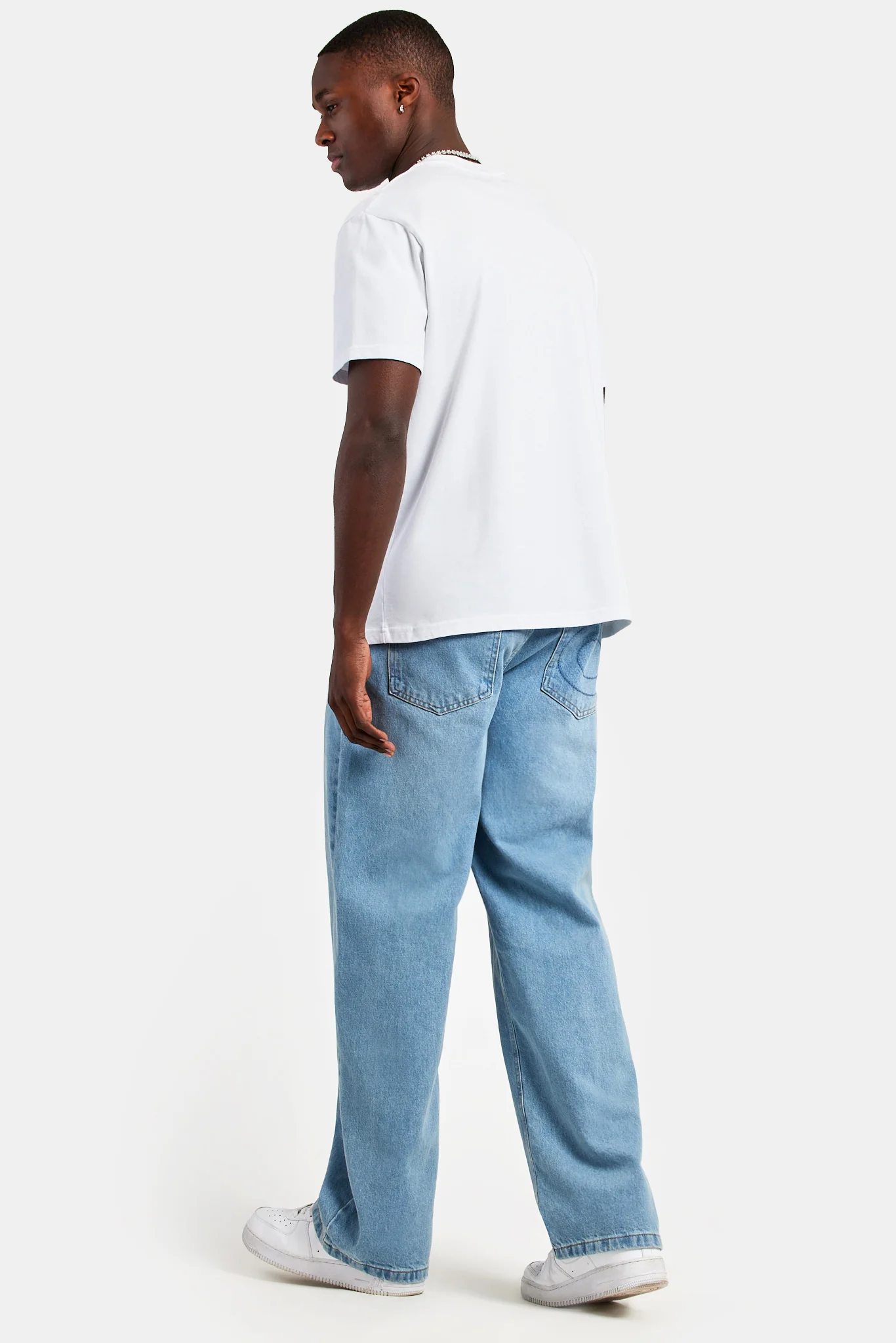Baggy Fit Jeans - Light Blue - Image 3