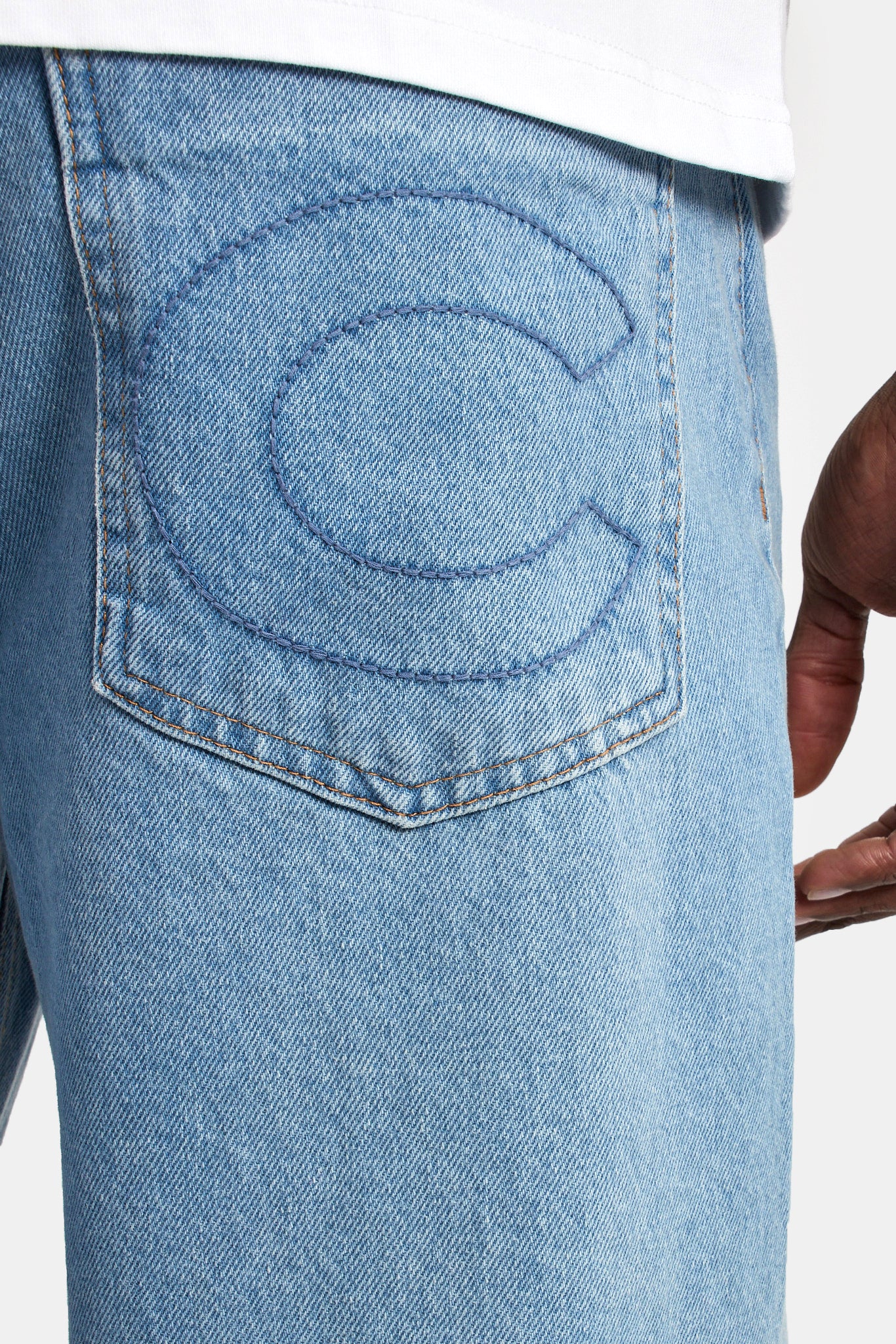 Baggy Fit Jeans - Light Blue - Image 4