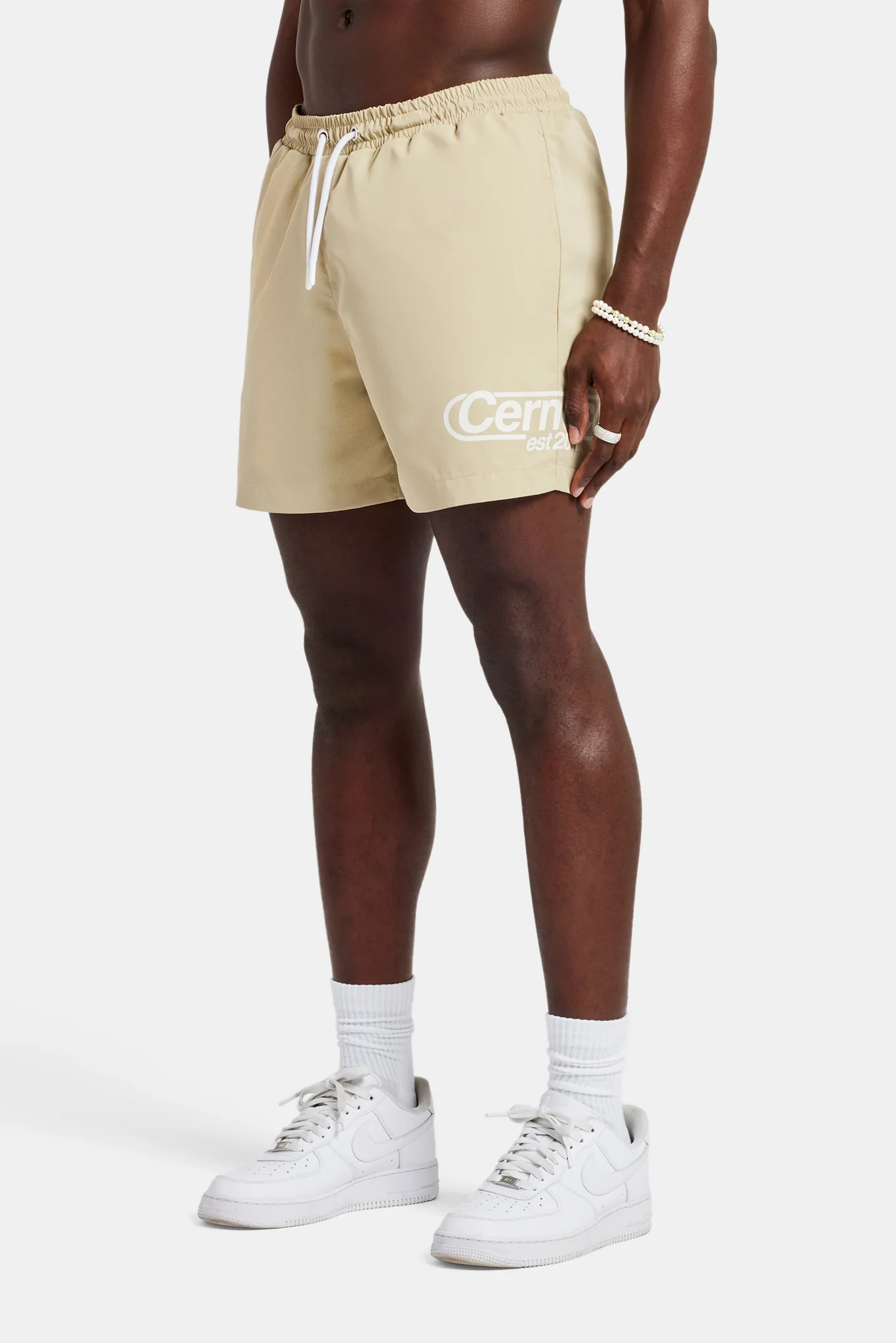 Mens Contrast Swimshort - Sand - Image 4